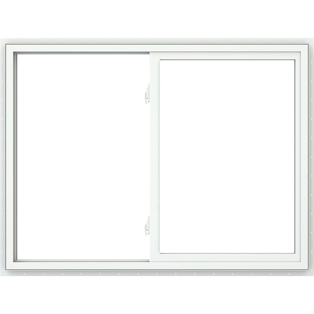 JELD-WEN V-2500 51-7/8-in x 37-1/8-in x 3-in Jamb Left-operable Vinyl ...