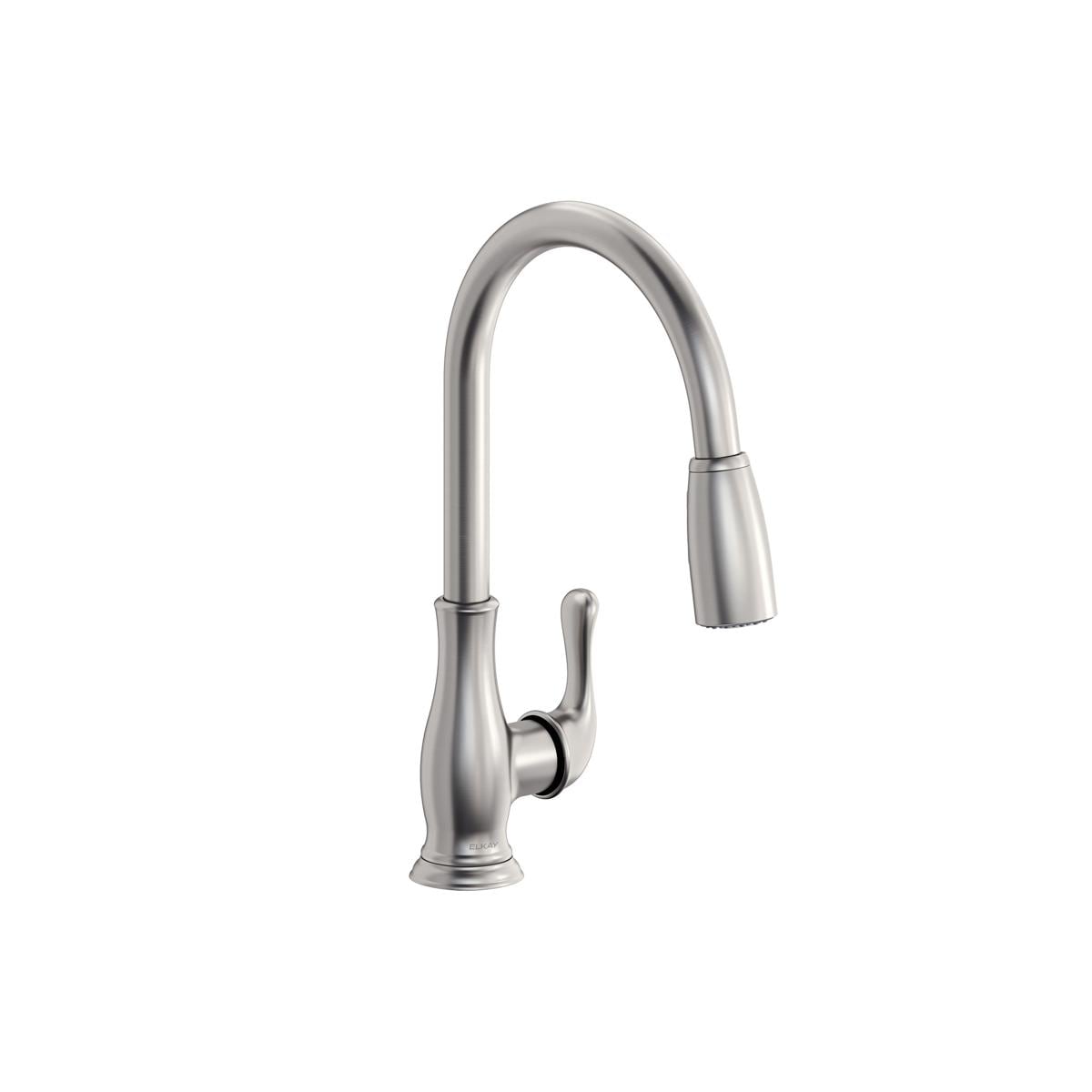 Elkay Explore Lustrous Steel Single Handle Pull Down Kitchen Faucet In   49494786 