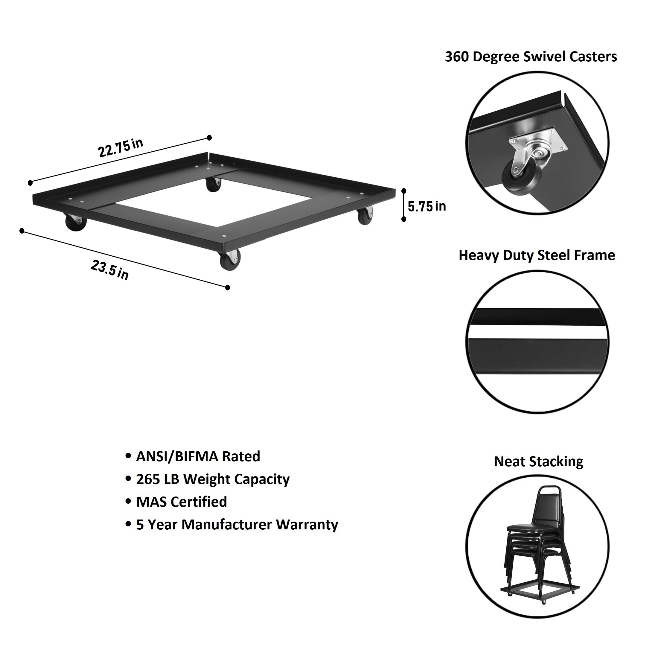 Hampden Furnishings HMDDL81 Hand-Truck-Dollies - View #4
