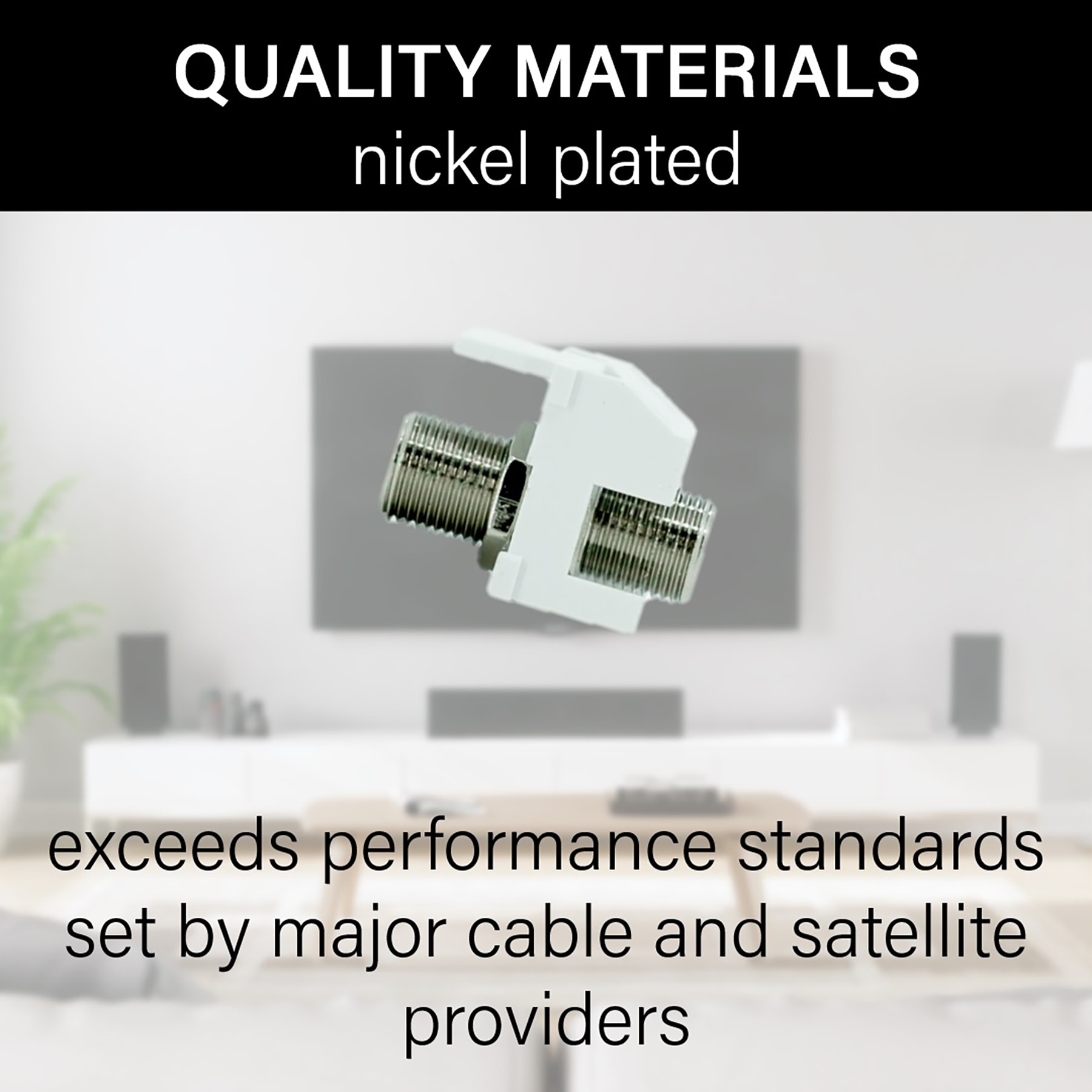 On-Q/Legrand F3481-WH-V1 Audio-Video-Wall-Jacks - View #2
