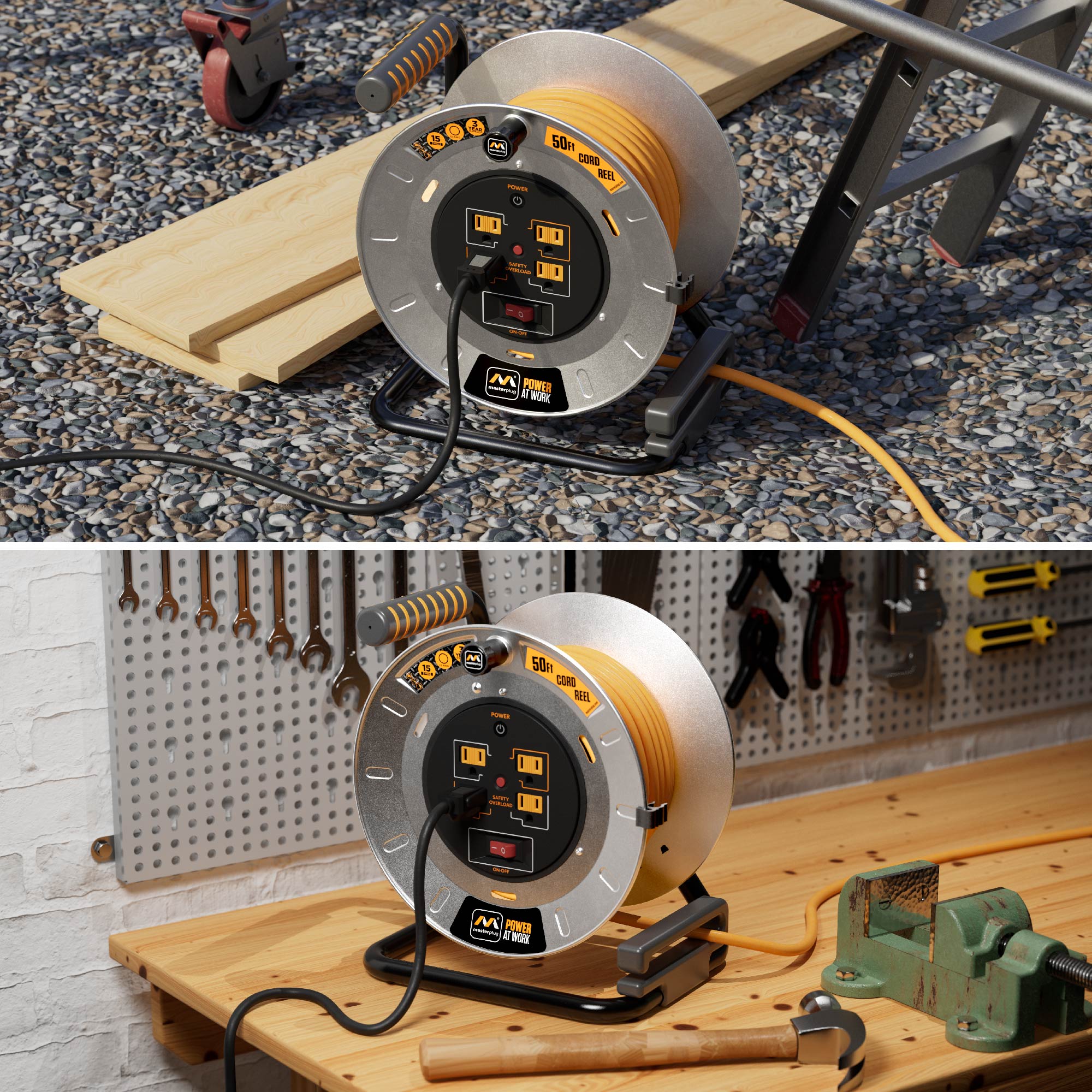 Masterplug OTMP501512G4SL-US Cord-Reels-Management-Storage - View #6