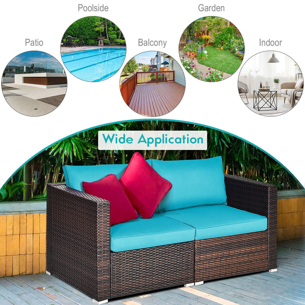WELLFOR OUG66869TU+ Patio-Conversation-Sets - View #9