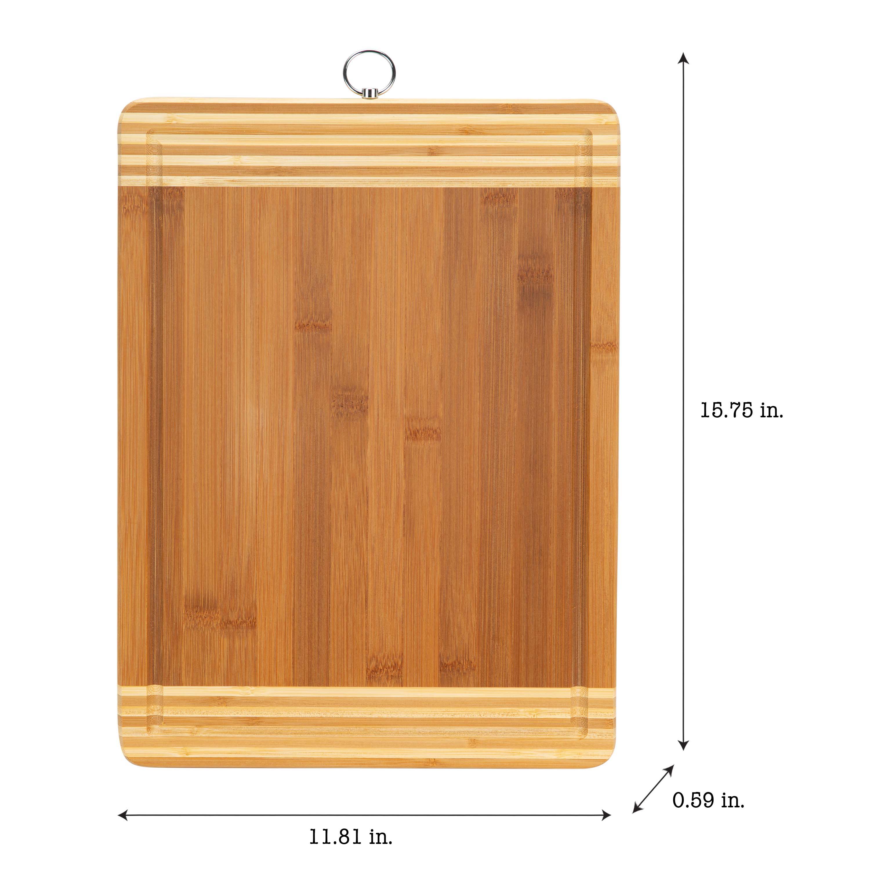 Kitchen Details Bamboo Cutting Board 15.75-in L x 11.81-in W Wood Cutting  Board in the Cutting Boards department at