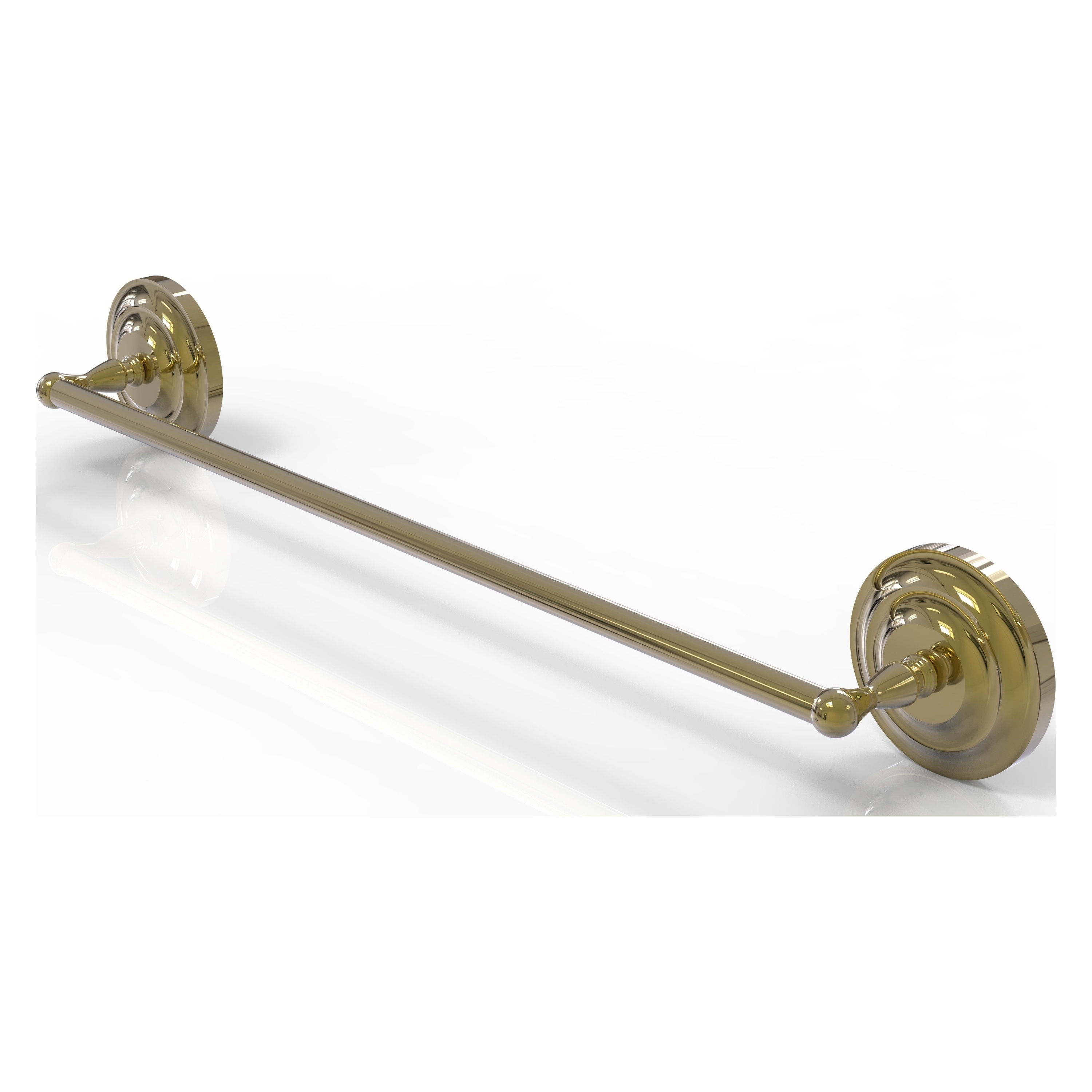 Allied Brass QN-31/18-UNL Que New 18-in Unlacquered Brass Wall mount Single Towel Bar