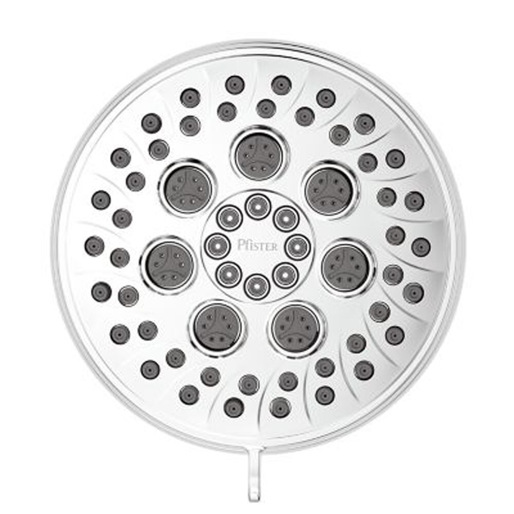 Polished Chrome Wall Mounted Tub and Shower Faucet with Pulse Rain Jet