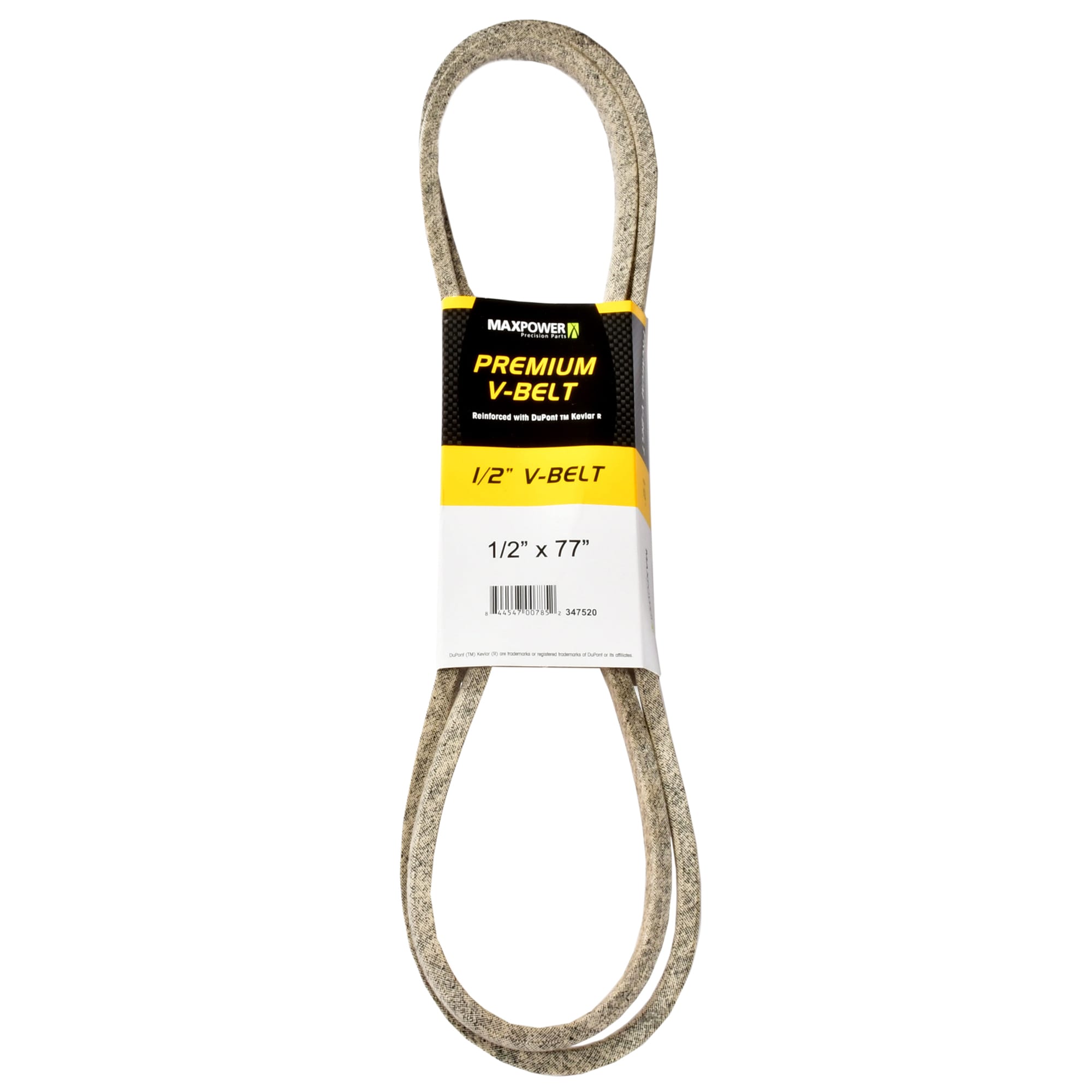 MaxPower 347520 1/2-in x 77-in V-belt, Riding Mower/Tractors, Replaces OEM Part Number Universal