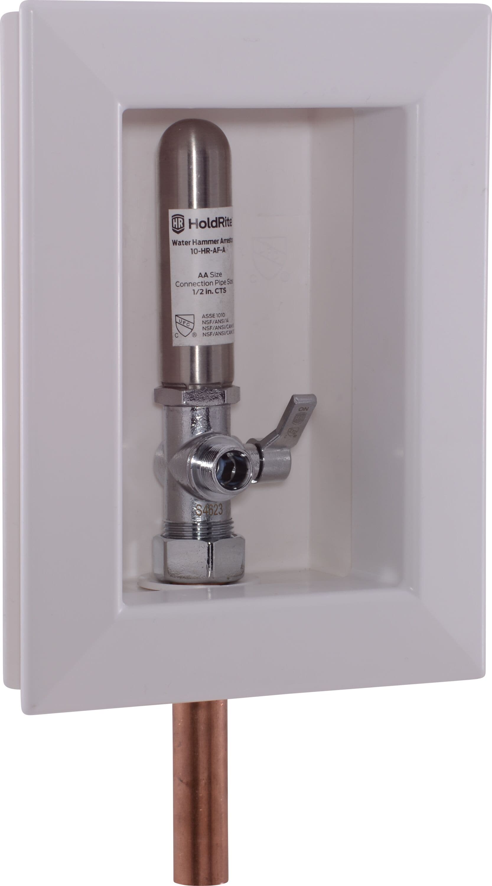 HoldRite Quarter turn ball valve CPVC Ice maker Outlet Box #HR-AFA-M-1