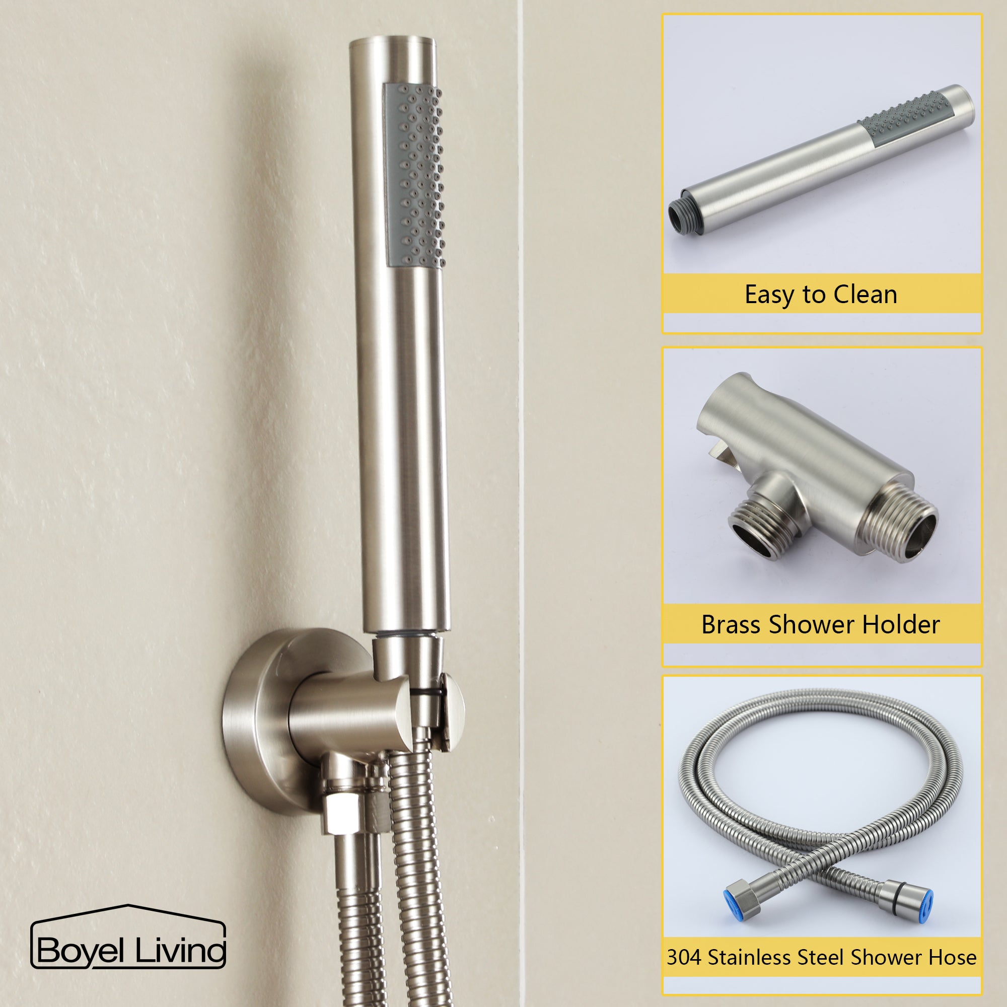 Boyel Living MS-A1605-BN Showerhead-Bar-Panels - View #9