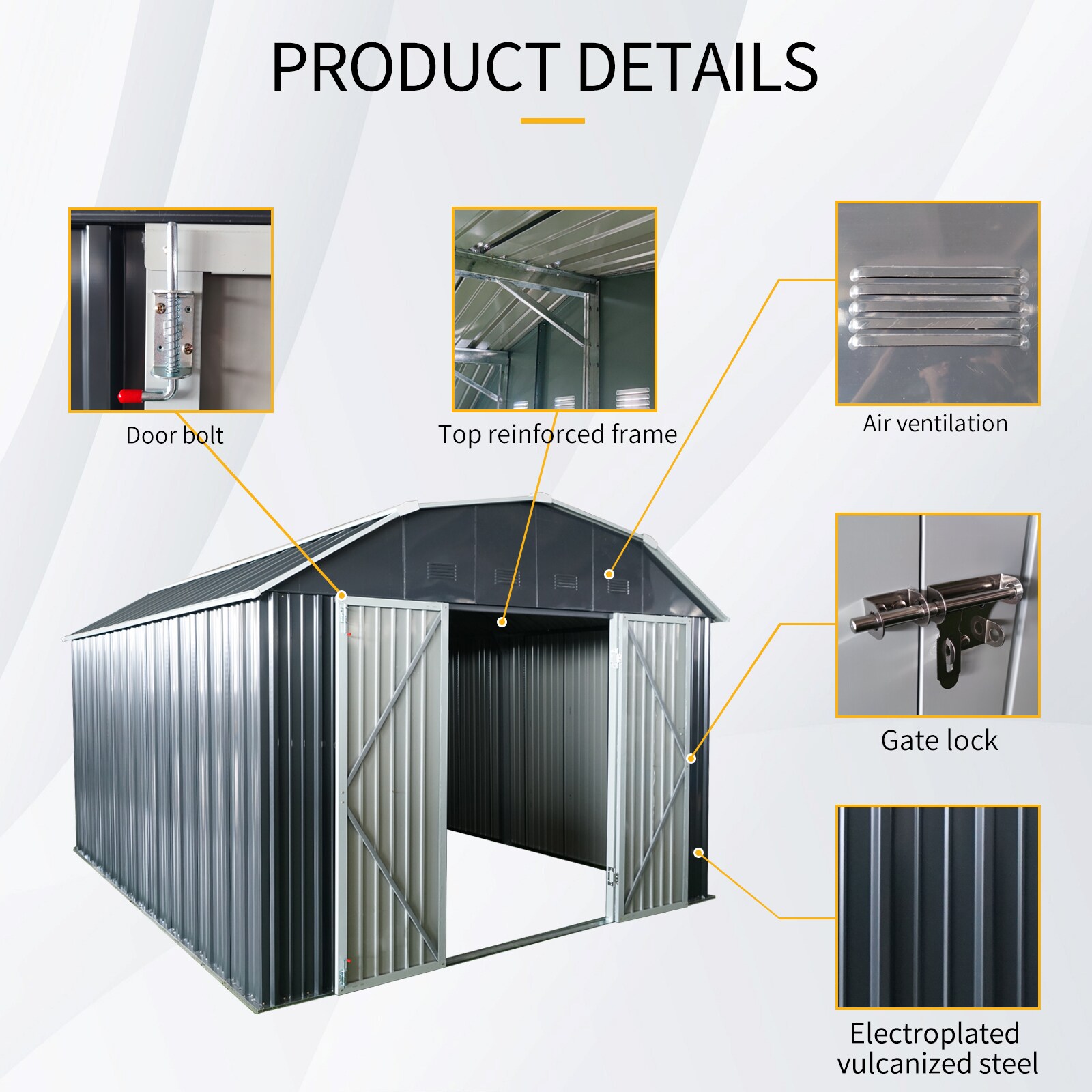 Kahomvis WWC-QP211-038 Metal-Storage-Buildings-Sheds - View #4