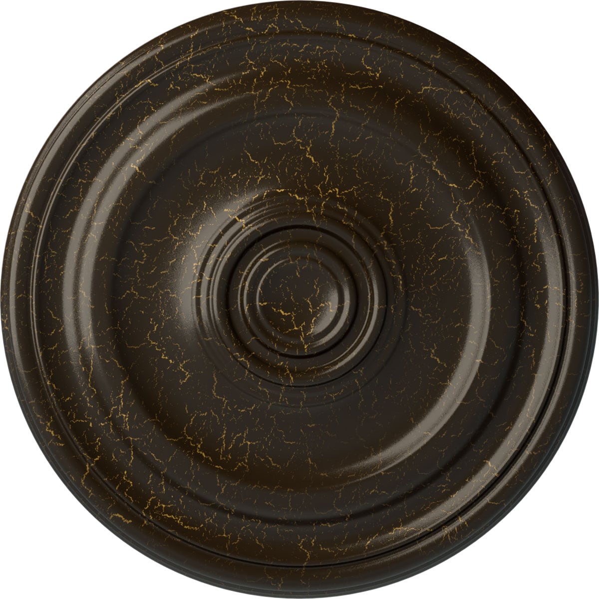 Ekena Millwork CM15DESHC Devon 15.75-in W x 15.75-in L Painted Stone Hearth Crackle Polyurethane Whole Ceiling Medallion