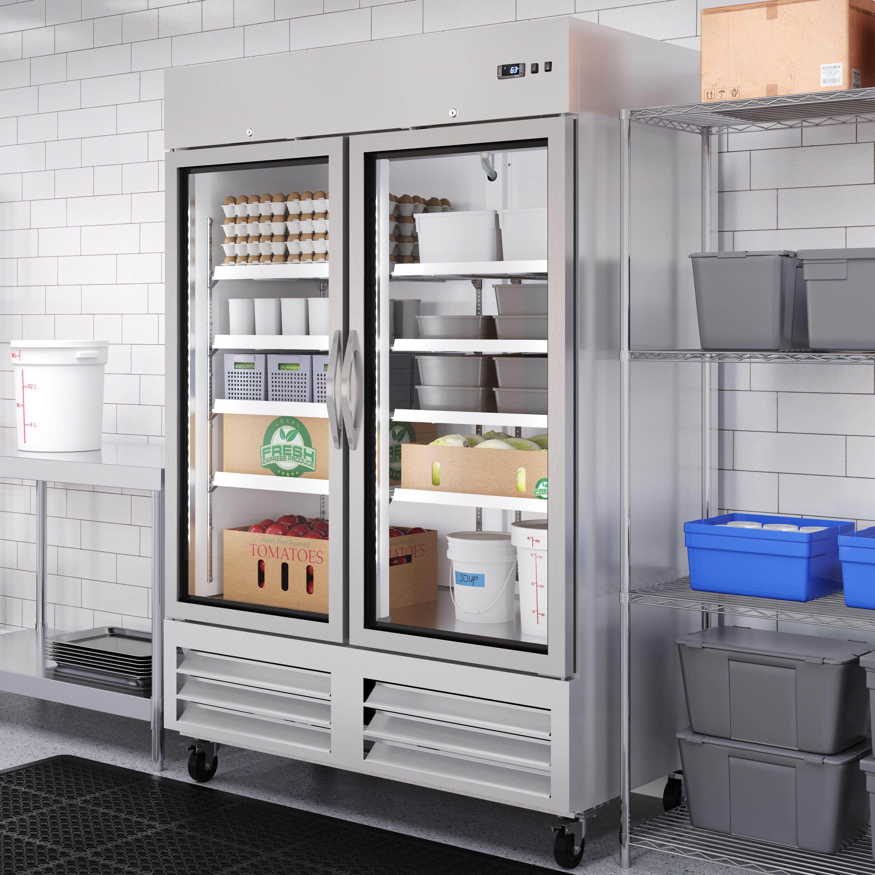 KoolMore LOW-KM-RIC-2DGD Commercial-Refrigerators - View #3