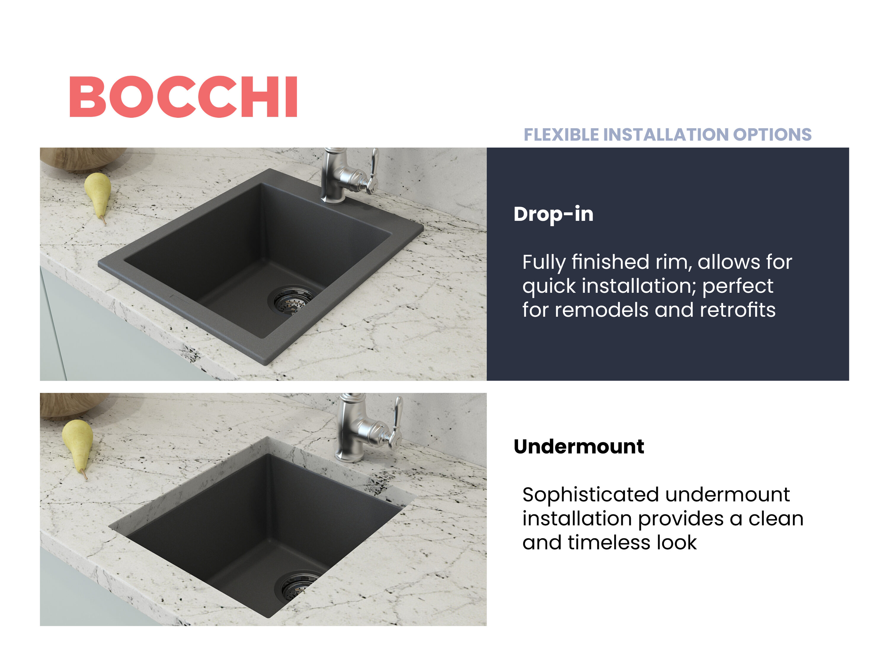 BOCCHI 1608-506-0126 Bar-Prep-Sinks - View #3
