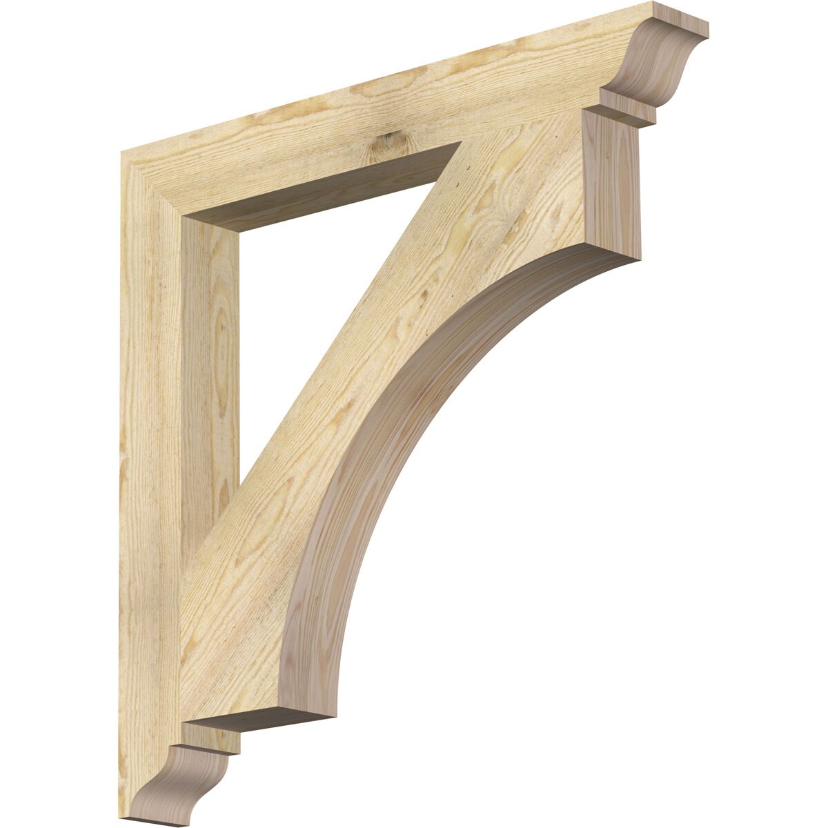 Ekena Millwork BKT04X32X32WTL01RDF Westlake traditional rough sawn 4-in x 32-in x 32-in Douglas fir Brown Wood Standard bracket