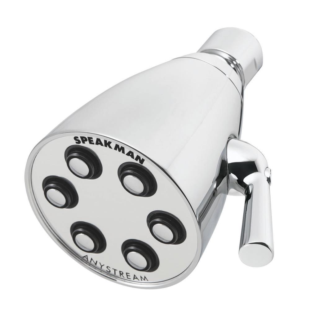Speakman S-2252-E175 Signature Brass 3.0 -Settings Polished Chrome 2.75-in Round Fixed High Pressure Shower Head 1.75 GPM