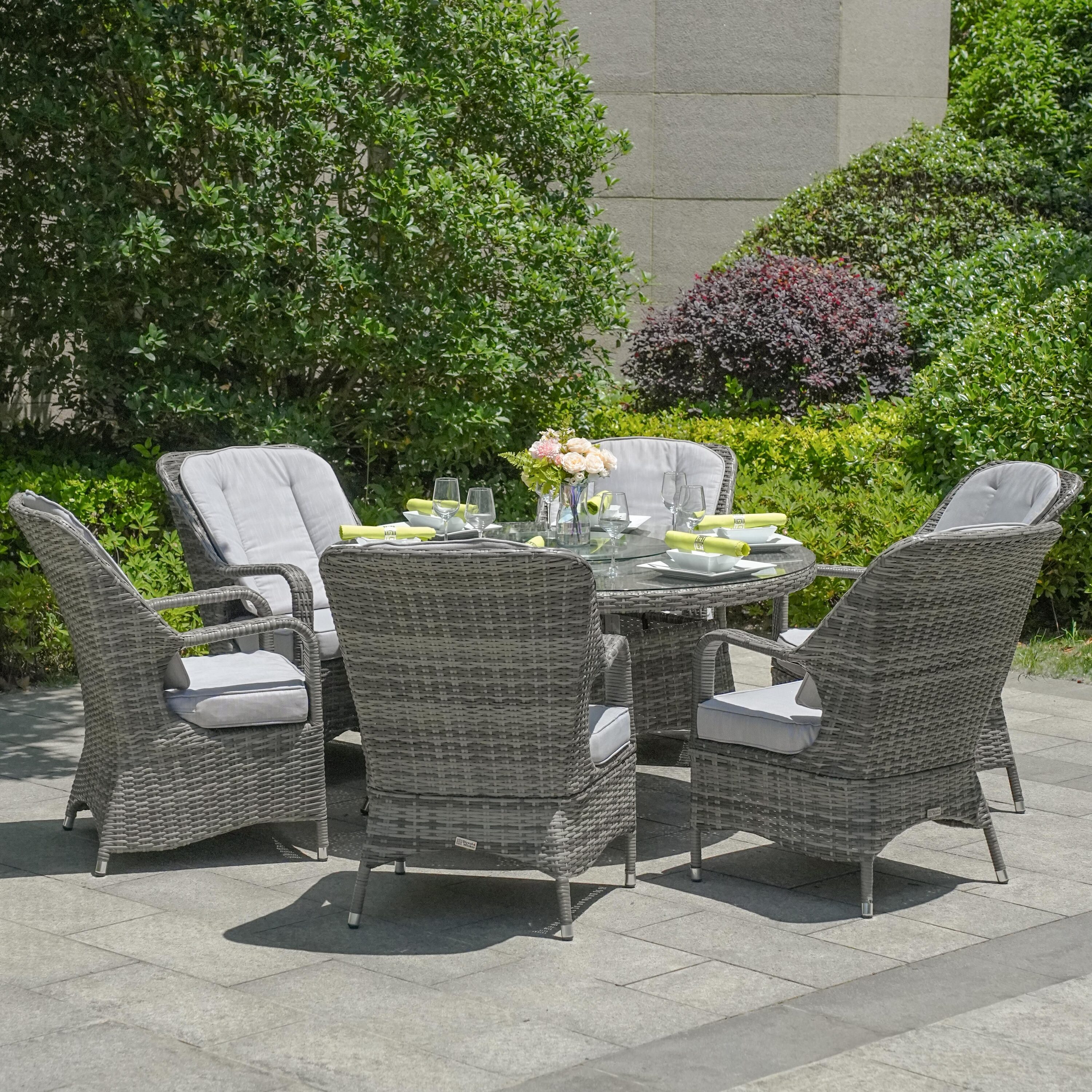 Direct Wicker DWD-1711-GRAY Patio-Dining-Sets - View #3