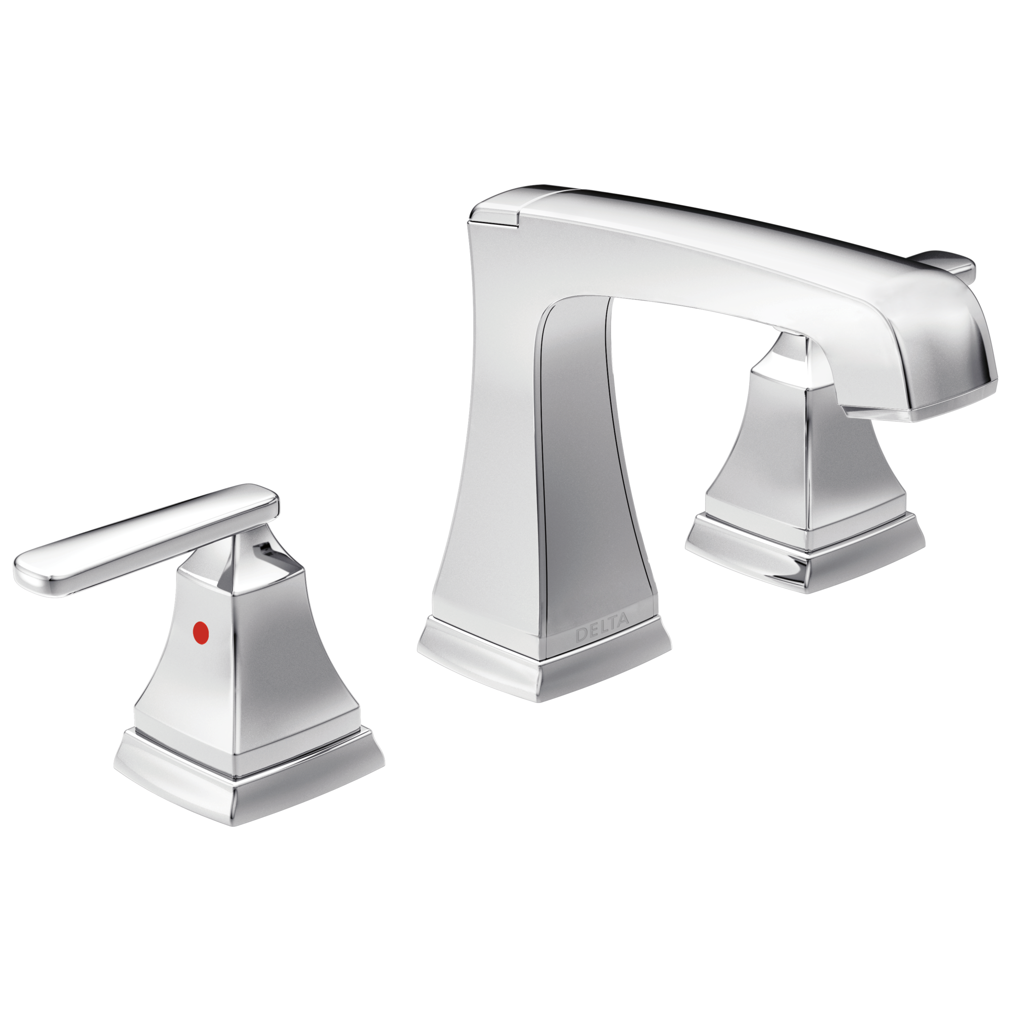 Delta 3564-MPU-DST Ashlyn Chrome Widespread 2-handle WaterSense Low-arc Residential Handle Bathroom Sink Faucet with Drain