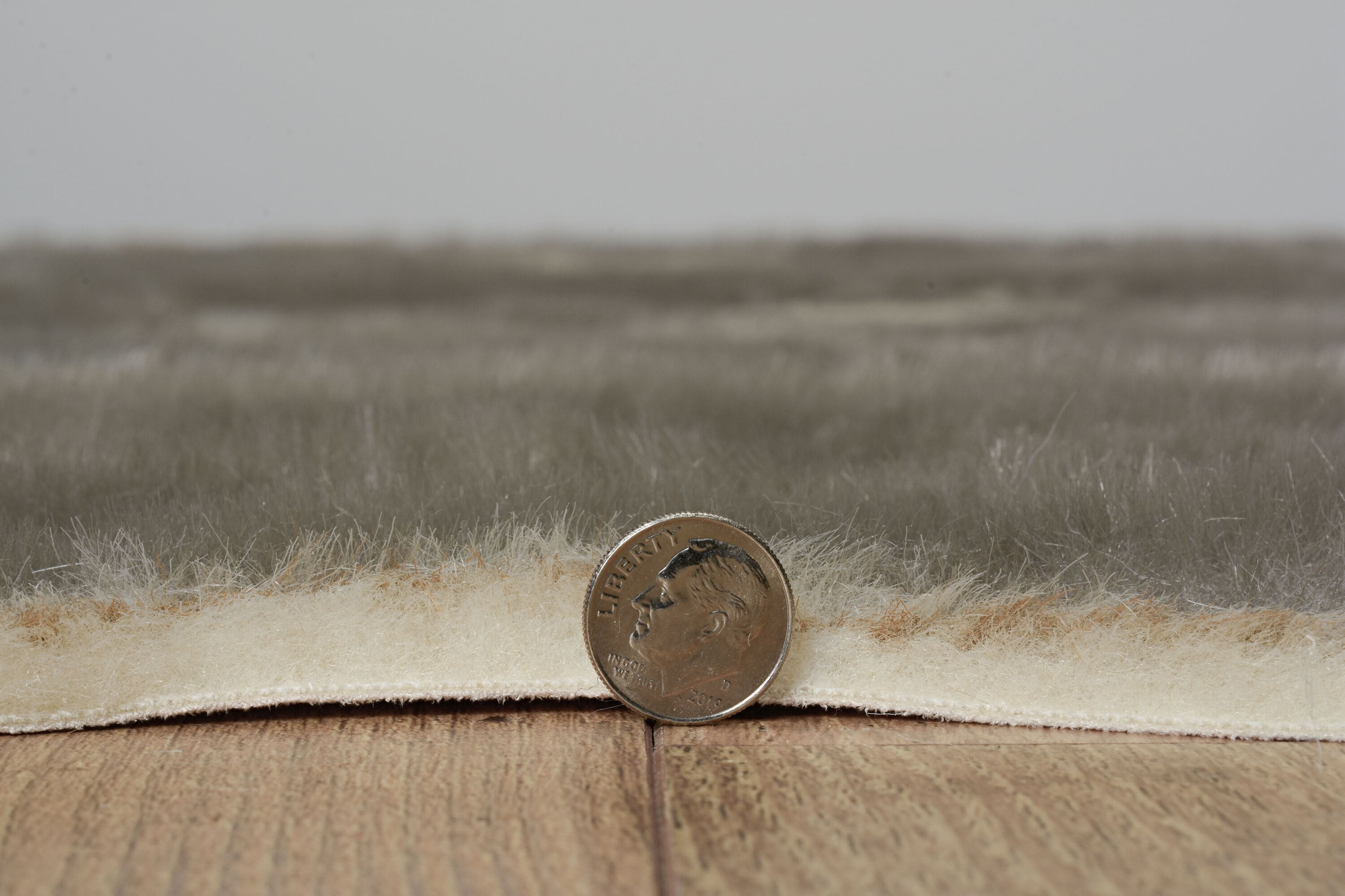 Tufted Grey Mix Faux Cowhide Rectangular Rug 5' x 7'