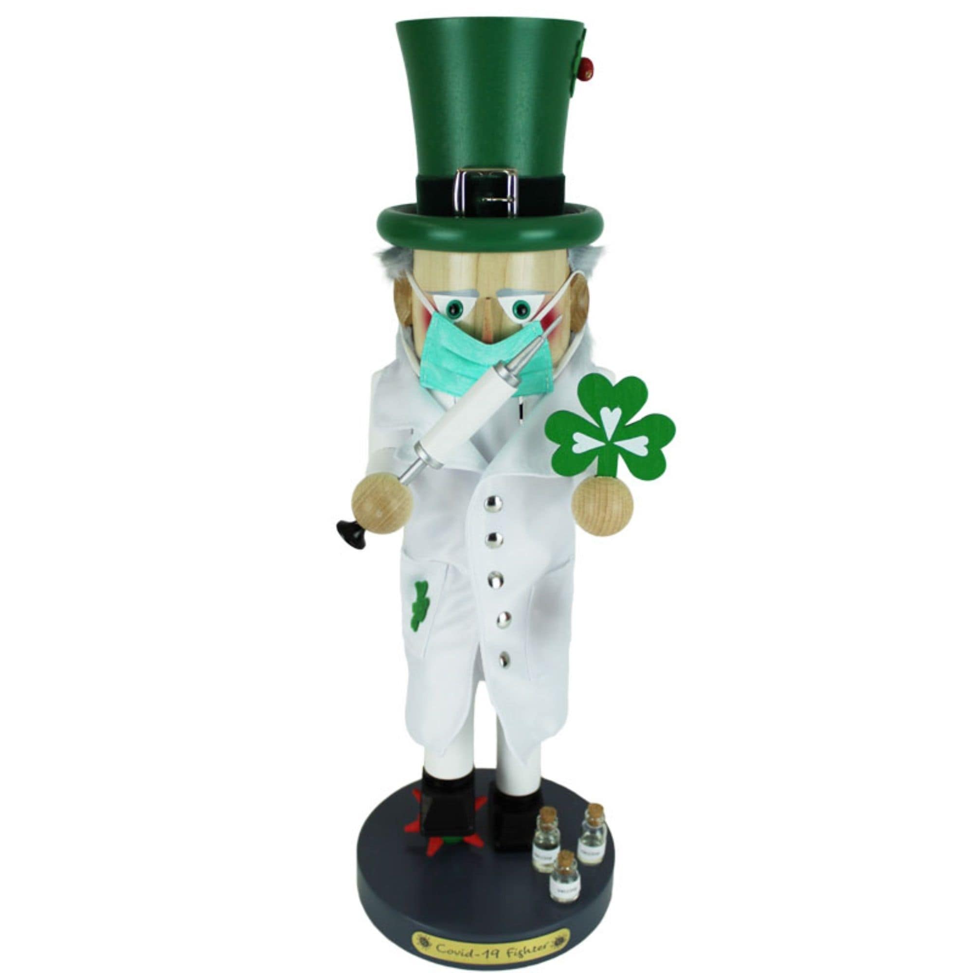 Steinbach Big Nutcracker Collection - Irish Covid-19 Fighter - 18.5 Inches