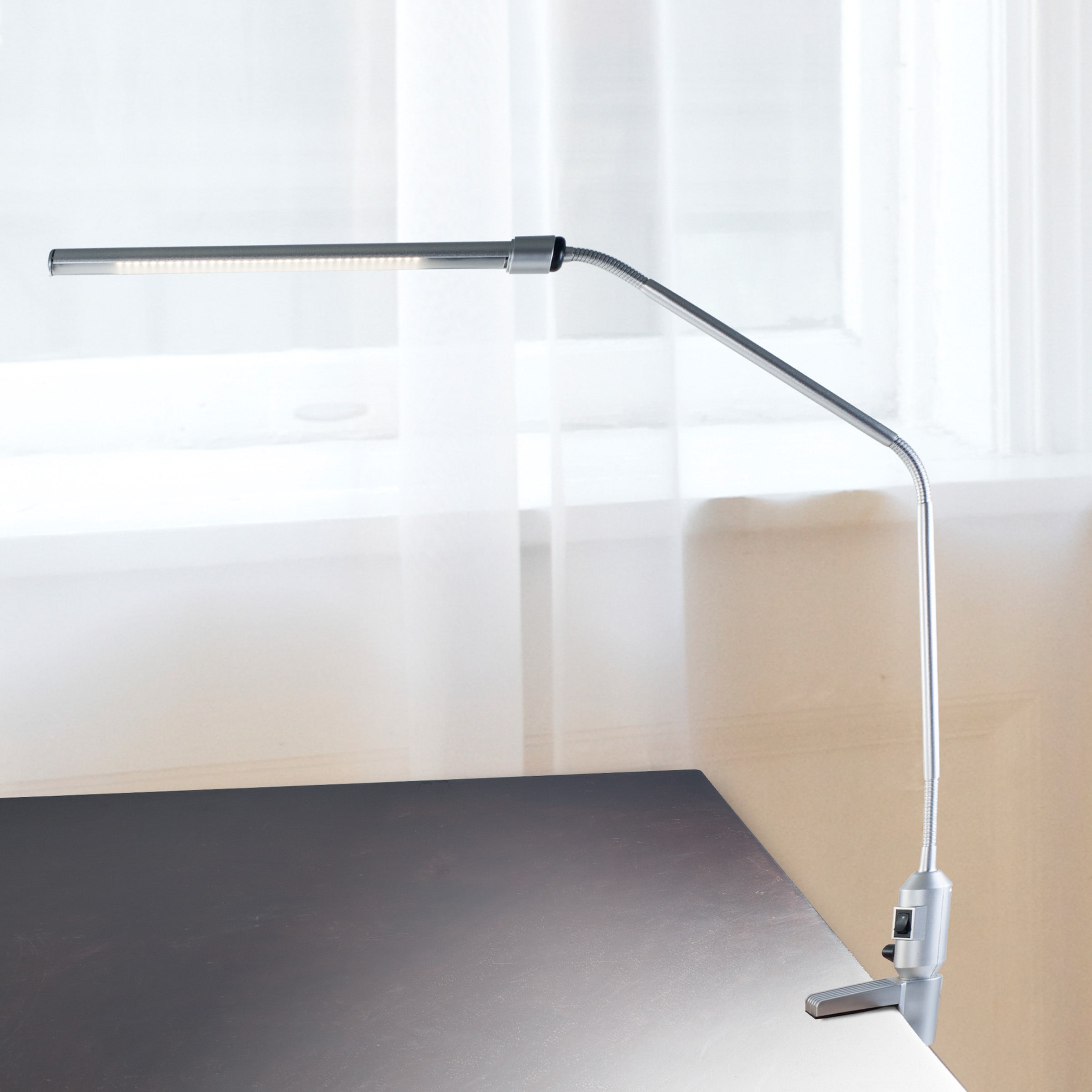 Hastings Home Desk Lamp Silver O ff Switch Clip Desk Lamp in the Desk ...