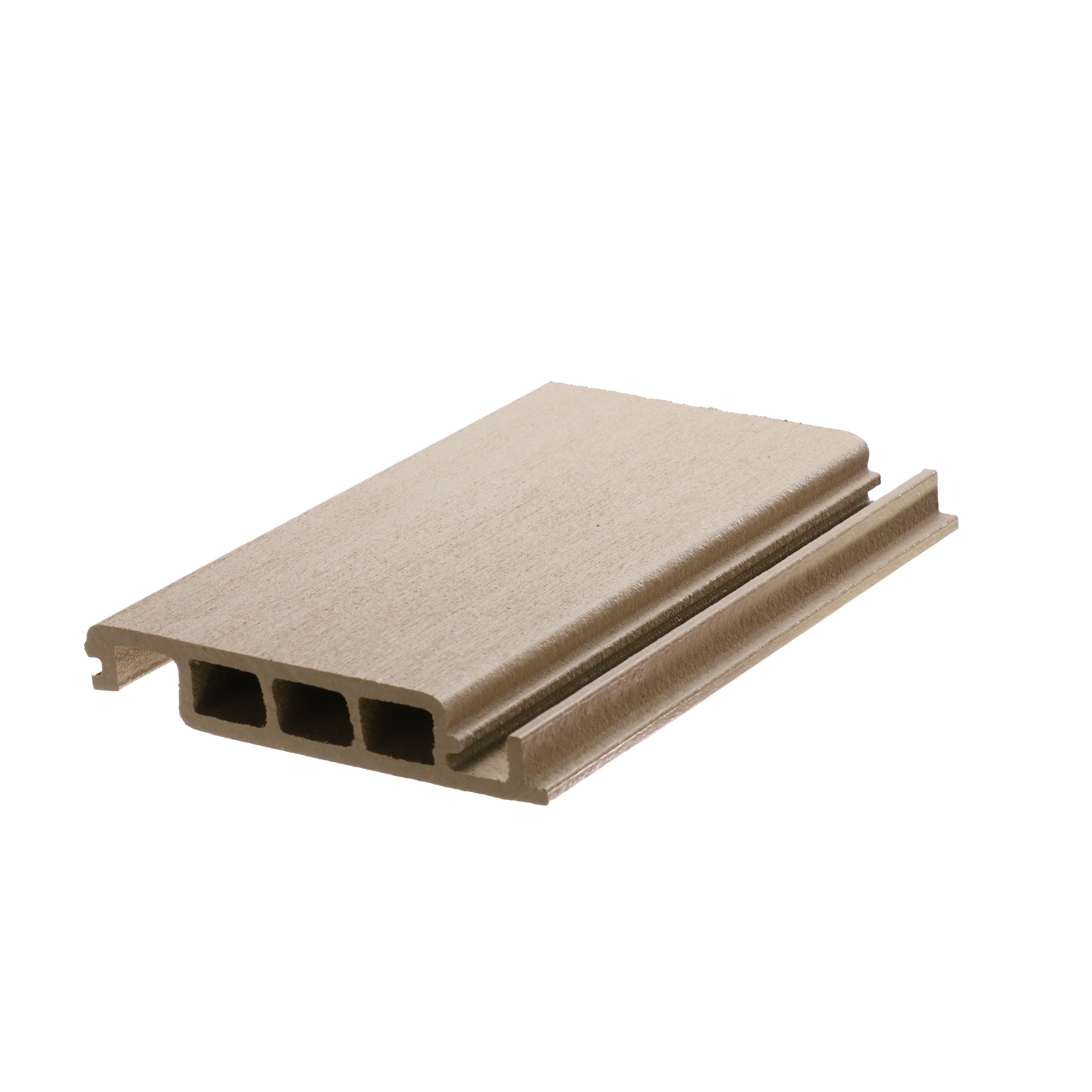 DuxxBak Composite Decking DX-D-192CS DuxxBak Dekk Water-Shedding 1-in x 6-in x 16-ft Cool Sand Interlocking Composite Deck board