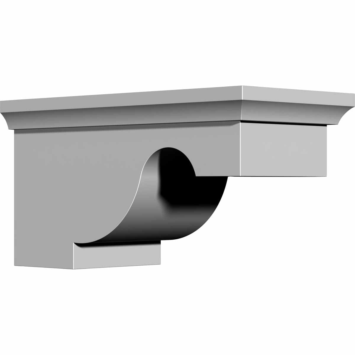 Ekena Millwork BKT06X11X06DU Dublin Polyurethane 6-in x 11-1/2-in x 6-in Off-white Urethane Standard bracket