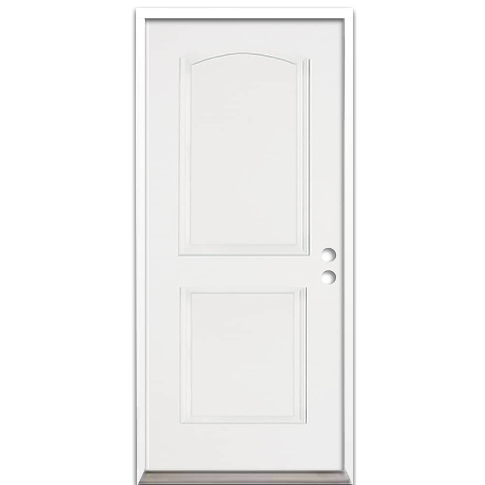 RELIABILT LO759849 36-in x 80-in x 4-5/8-in Fiberglass No glass Left-hand inswing Unfinished Prehung Front Door Insulating core