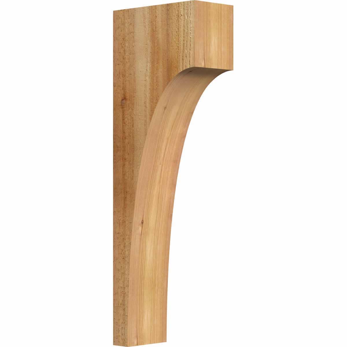 Ekena Millwork COR04X08X24HUN00RWR 4-in x 8-in x 24-in Huntington Unfinished Western Red Cedar Wood Paintable/Stainable Corbel