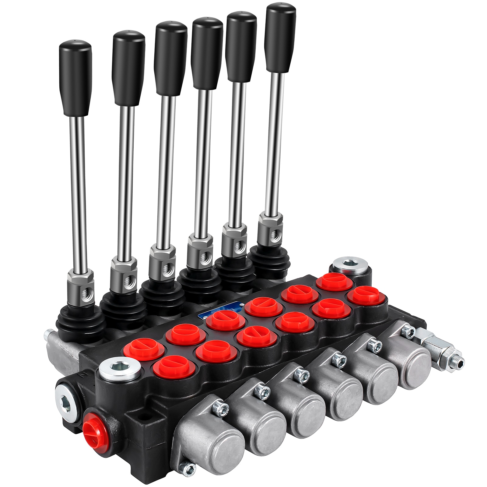 VEVOR SCKZFFXYC61103478V0 Hydraulic Directional Control Valve  6 Spool Hydraulic Spool Valve  11 GPM Hydraulic Loader Valve  3600 PSI Directional Control Valve  Hydraulic Valves And Controls For Tractors Loaders Tanks