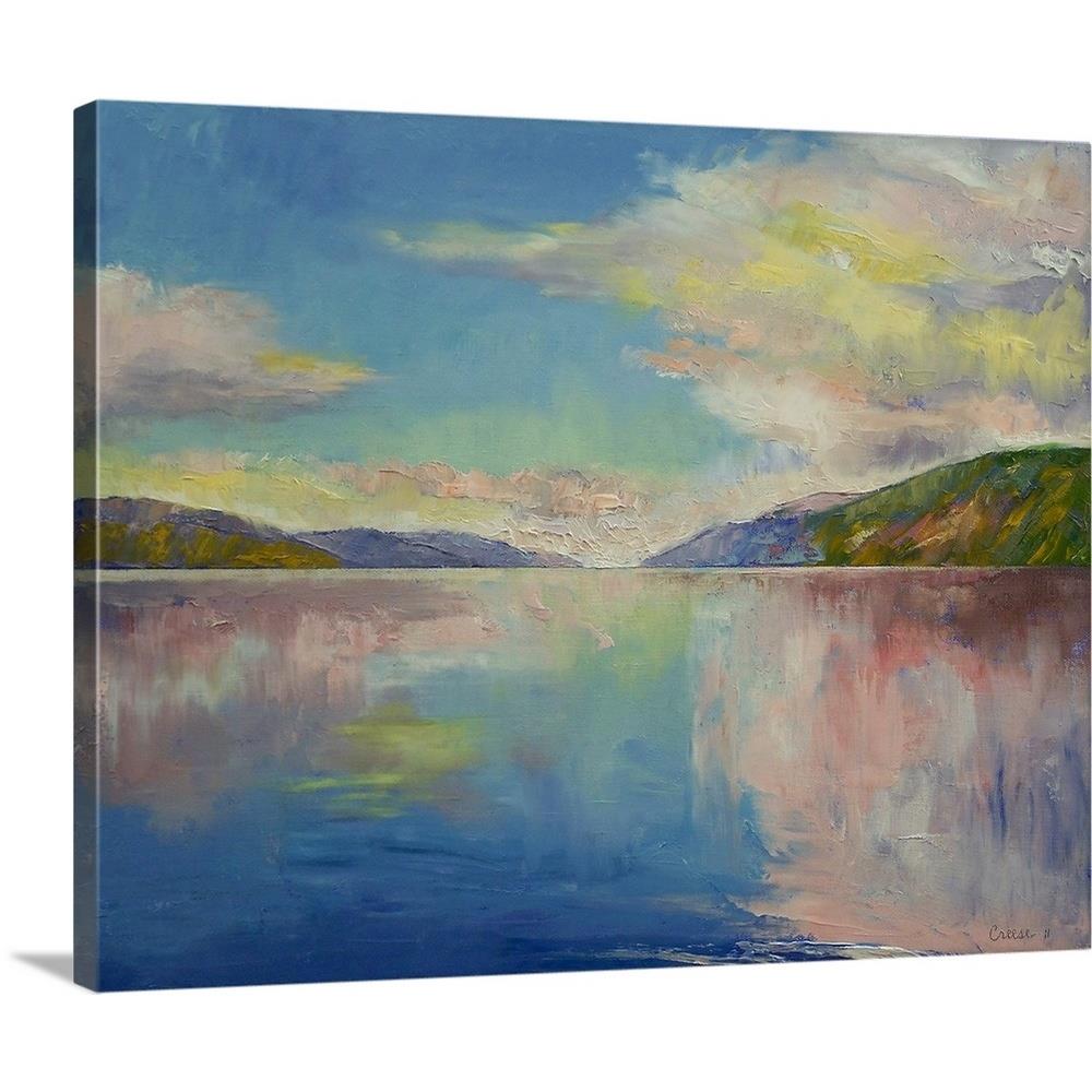 GreatBigCanvas Valhalla- Seascape by Michael 24-in H x 30-in W Abstract  Print on Canvas at Lowes.com