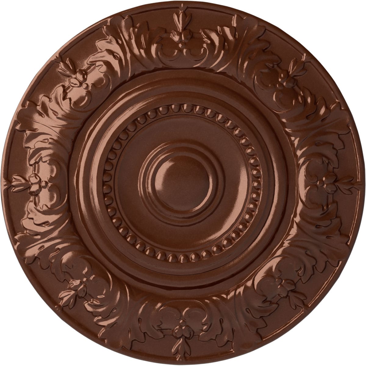 Ekena Millwork CM20BXCPS Biddix 20.875-in W x 20.875-in L Painted Copper Penny Polyurethane Whole Ceiling Medallion