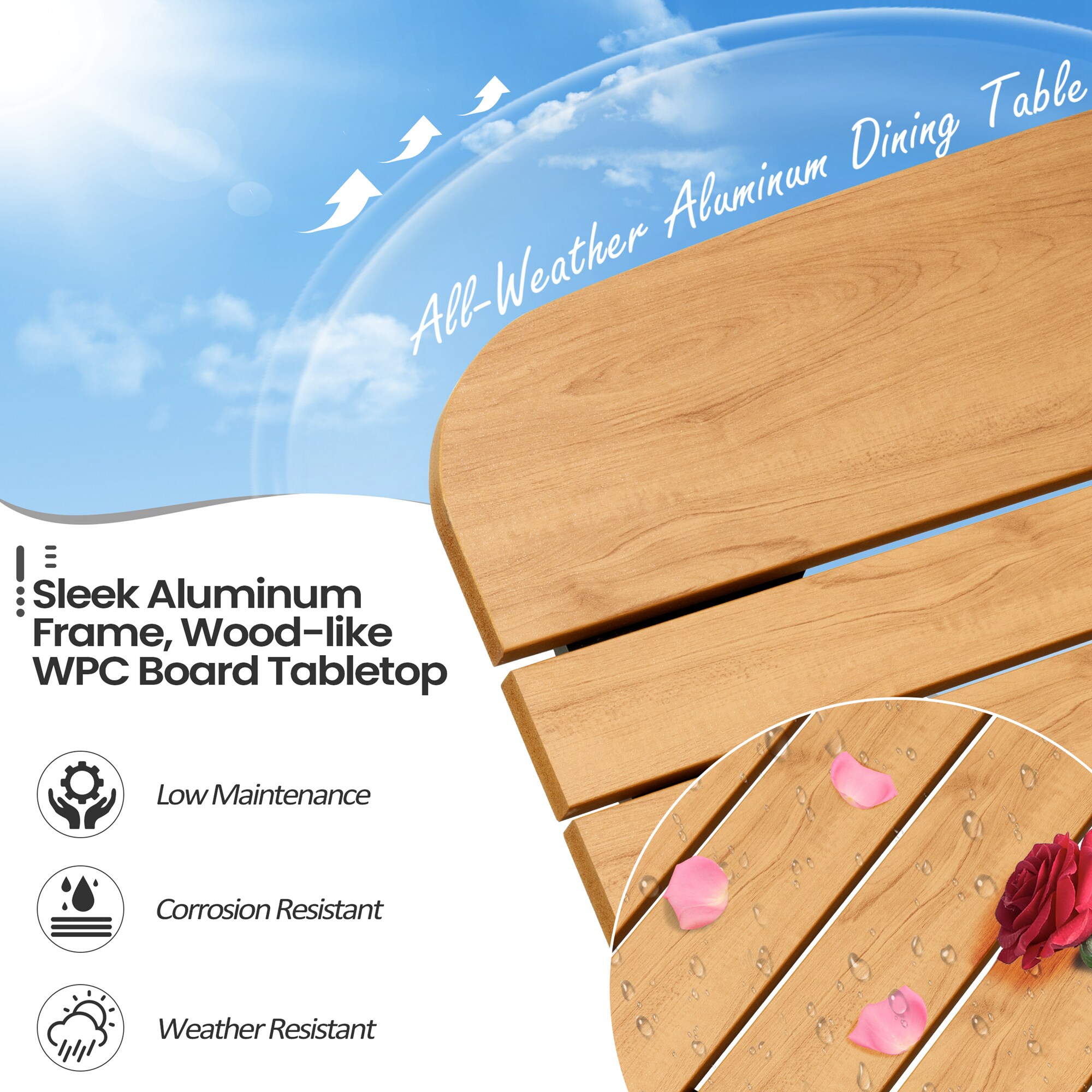 Crestlive Products CL-TB059BRN180 Patio-Tables - View #7