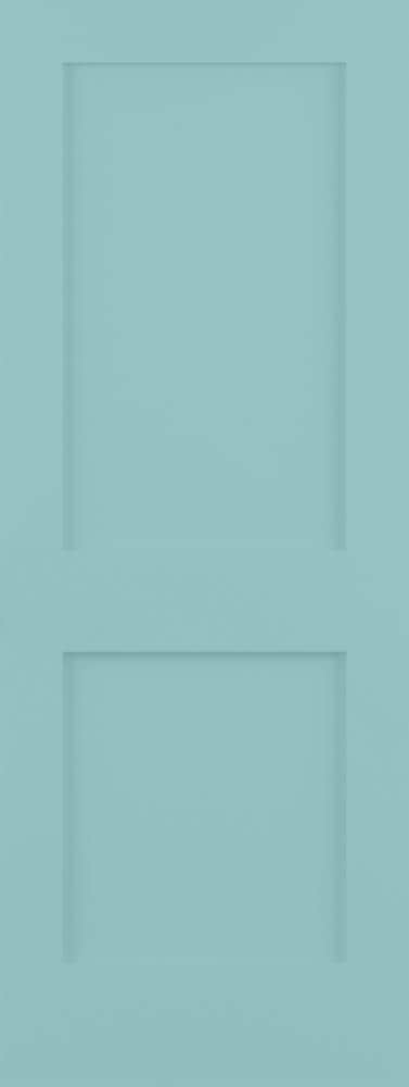 RELIABILT LO1369099 Shaker 28-in x 80-in Sea Mist 2-panel square Smooth Solid core Prefinished Pine Wood Slab Door