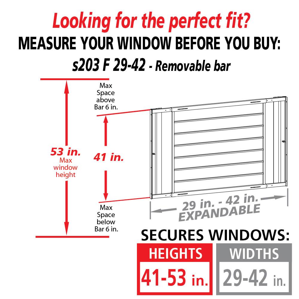 Mr. Goodbar S203 F 29-42 Window-Security-Bars - View #2