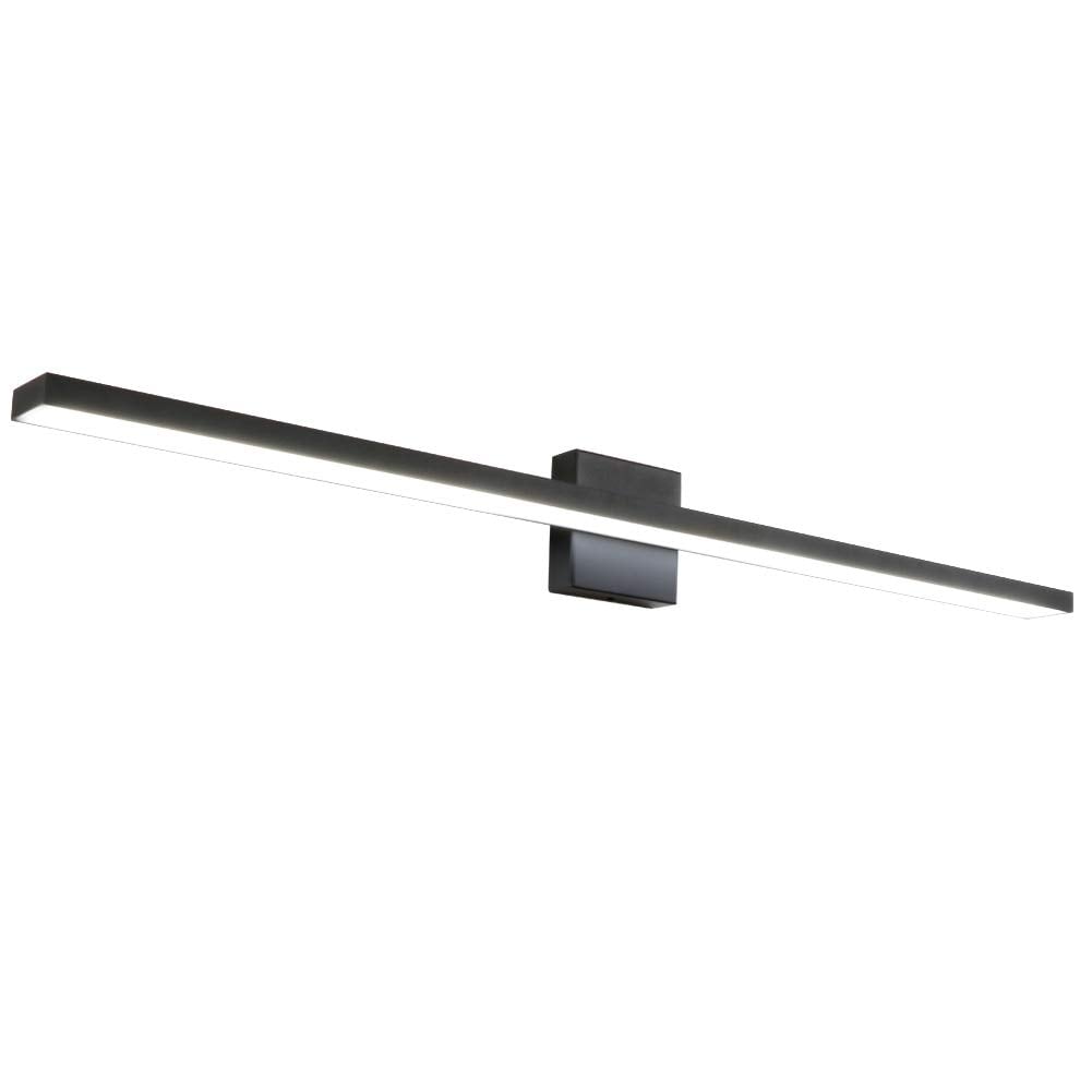 Aoibox  40 in LED Bathroom Vanity Light 36W Cool White 6000K Frosted Aluminum Bar Fixture Black Finish 40inch