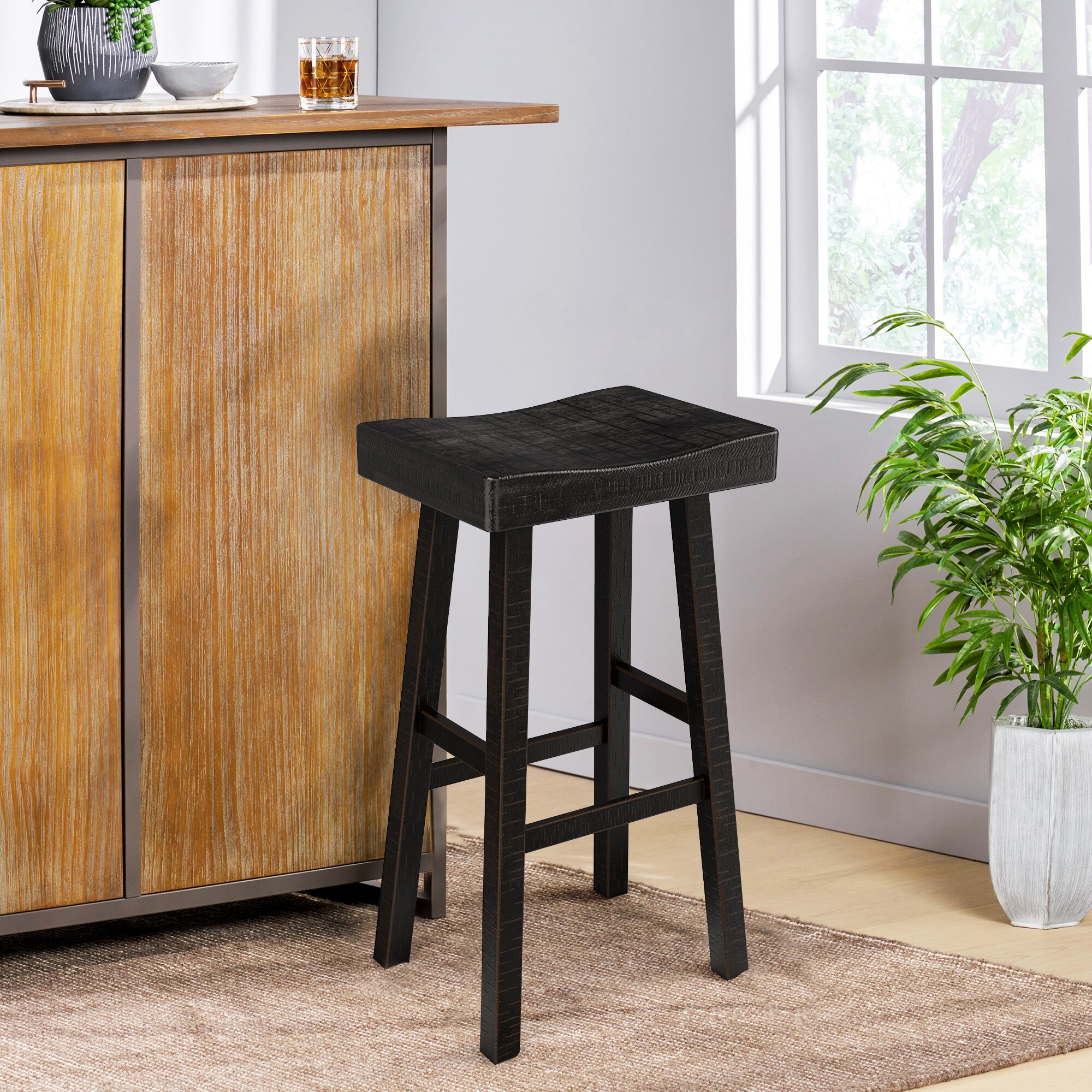 Matrix Decor MDFM-BR3001BK-29-2PK stools - View #3