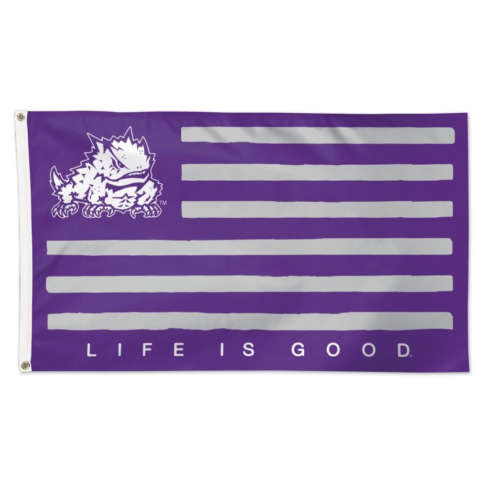 WinCraft Sports 94072216 5-ft W x 3-ft H TCU Horned Frogs Flag