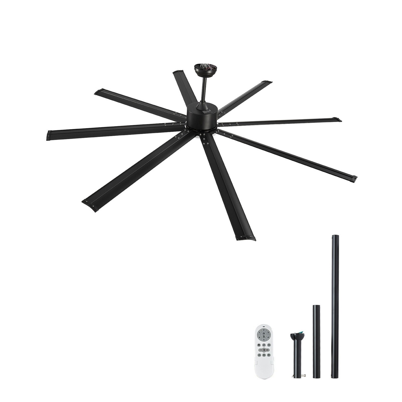 GIVIMO Ceiling Fan with Light 84-in 6-Speed Remote Control Dimmable 3-Color Temperature Reversible DC Motor Low Profile Flush Mount Fan for Living Room