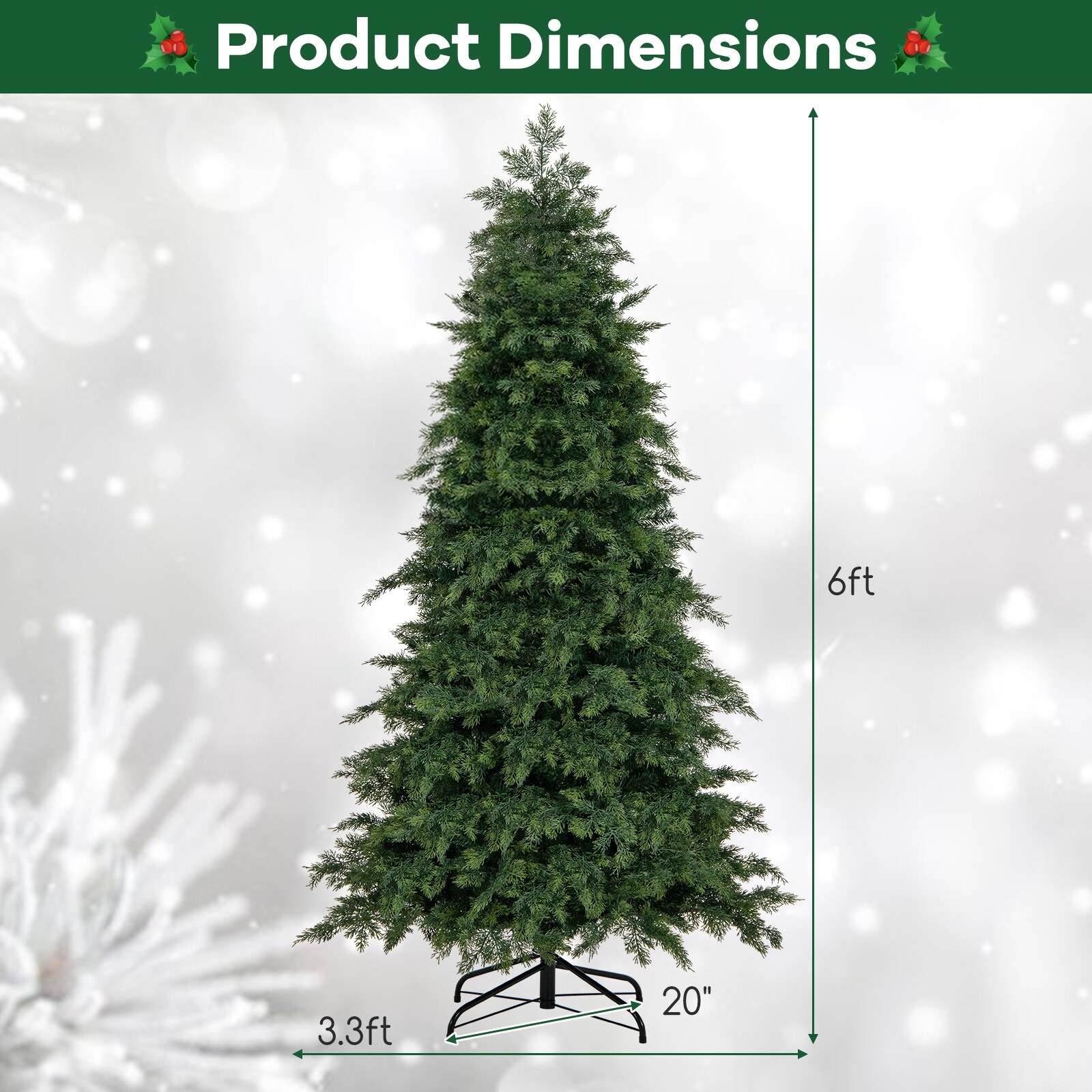 WELLFOR TX-HGY-10006US Artificial-Christmas-Trees - View #8