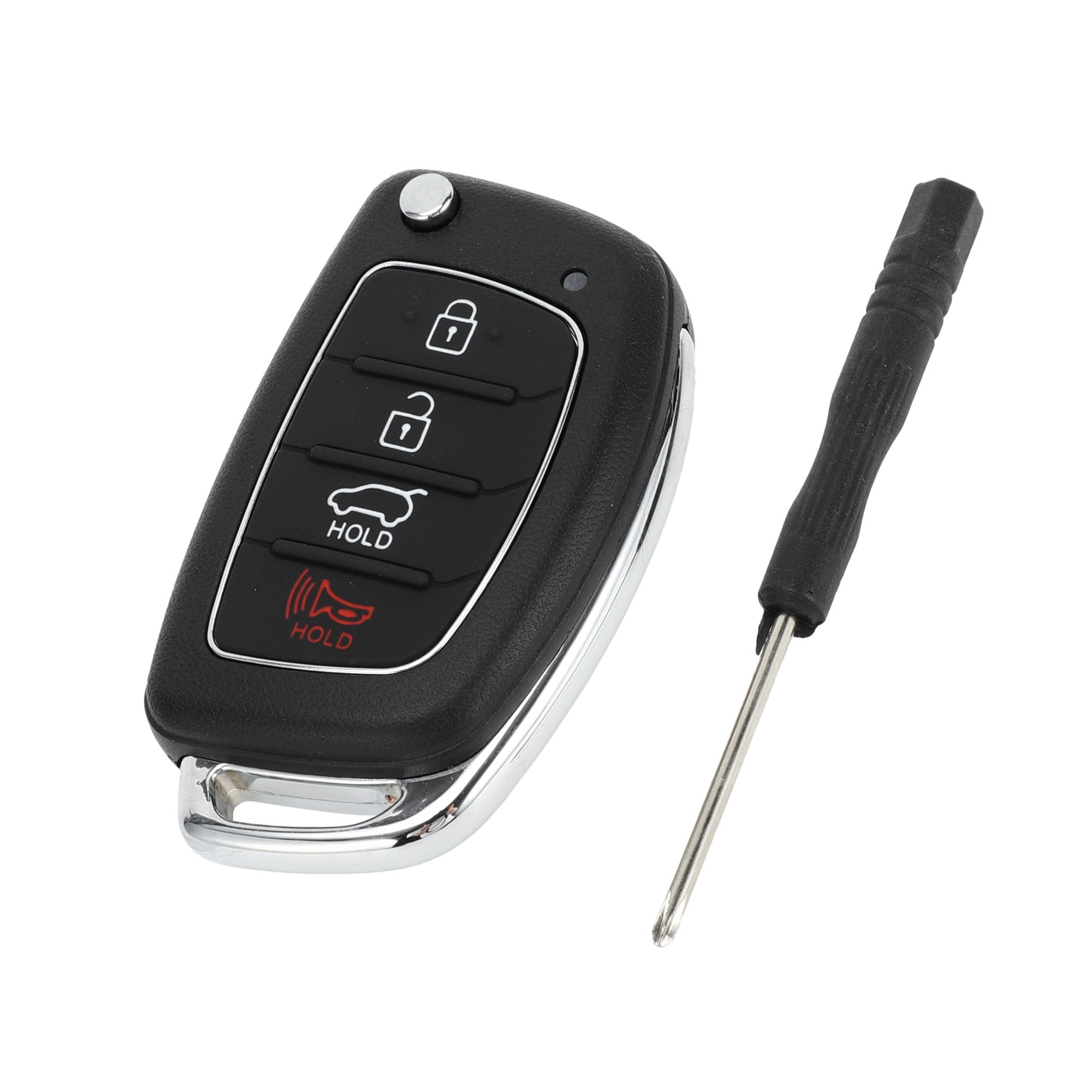 Unique Bargains - Key Shell Case Keyless Entry Remote Key Fob Replacement Case for Hyundai Tucson...