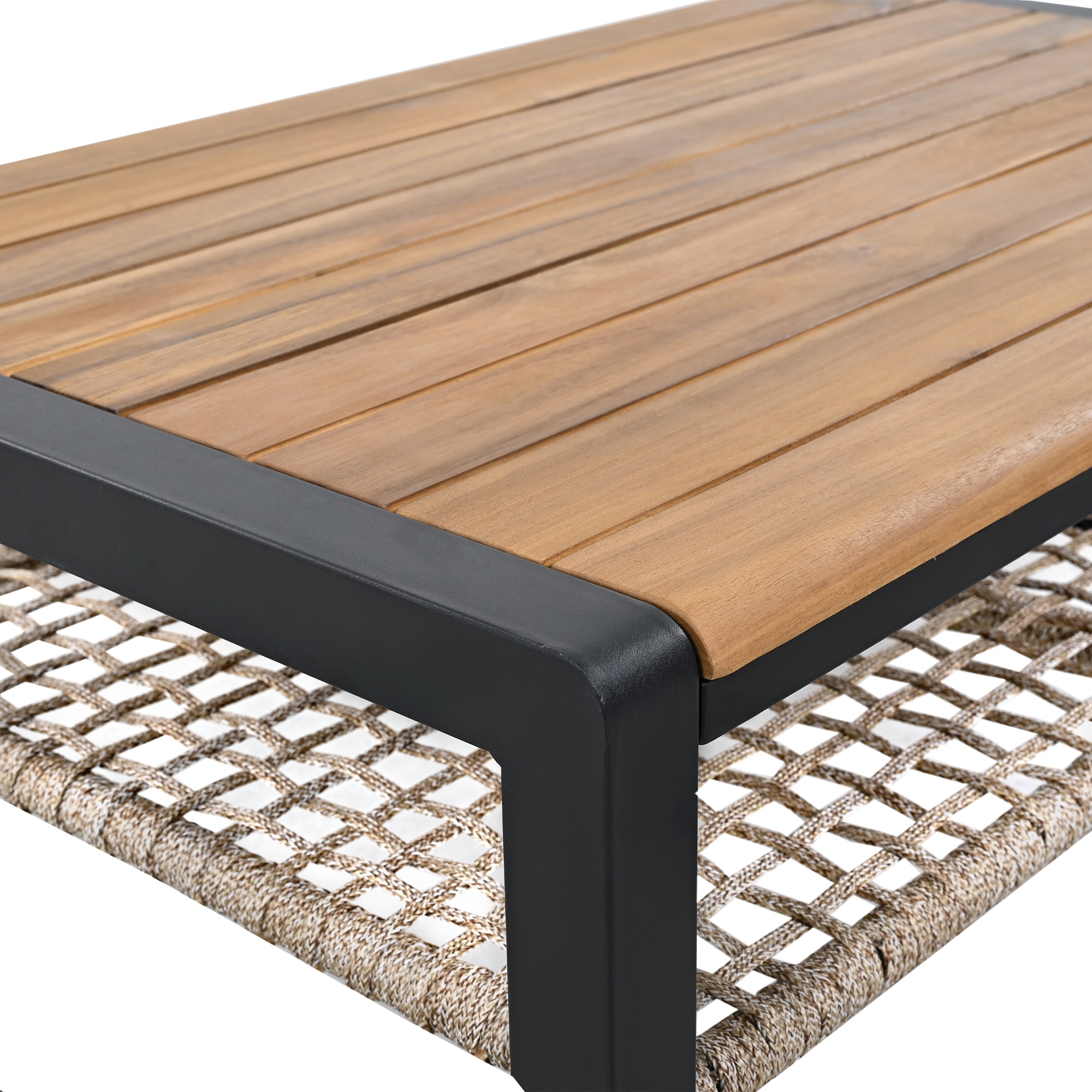 Black Steel 7-Piece Outdoor Dining Set with Cushions