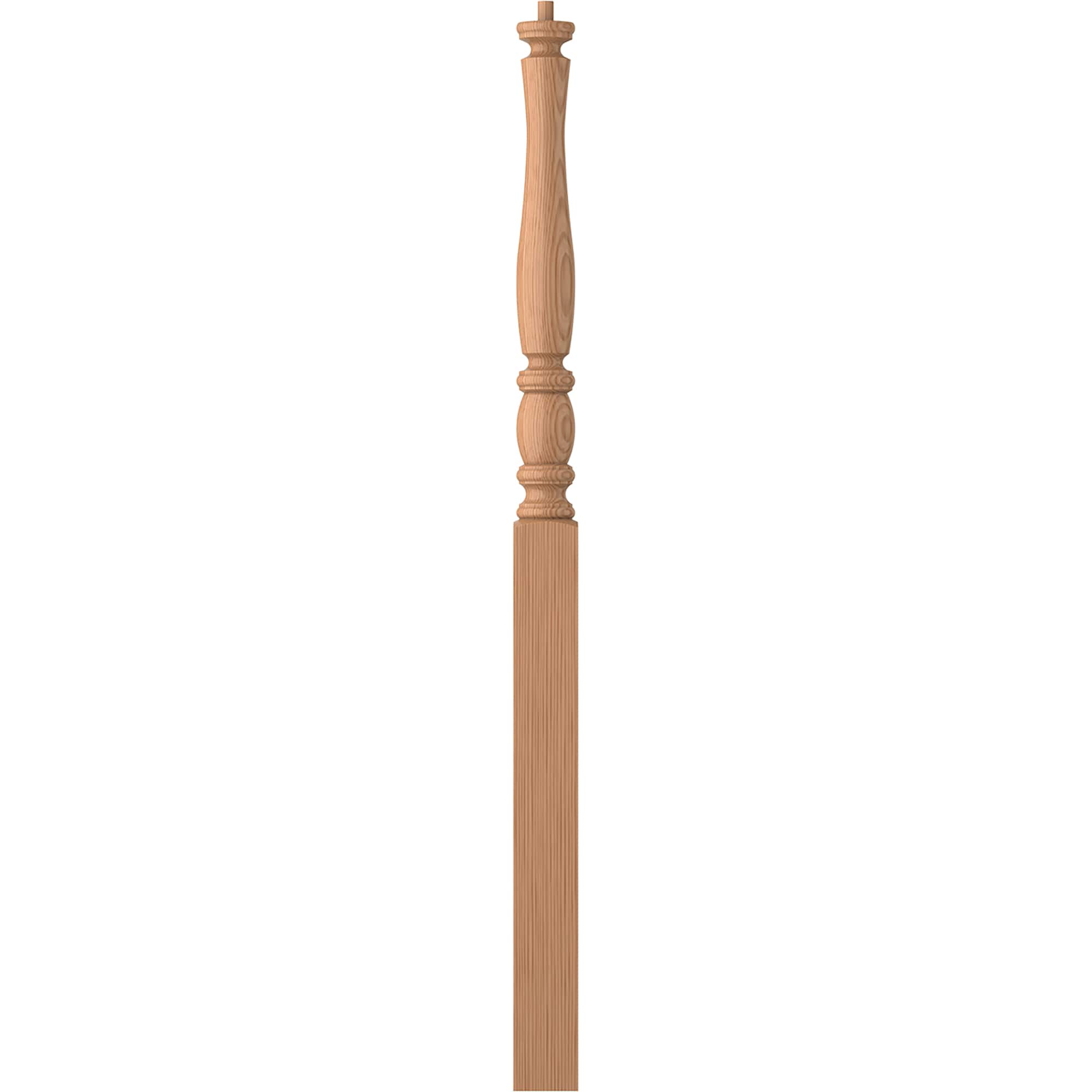 L.J. Smith Stair Systems LJP-3214-AL LaSalle 3-in x 50-in Unfinished Alder Starting Stair Newel Post
