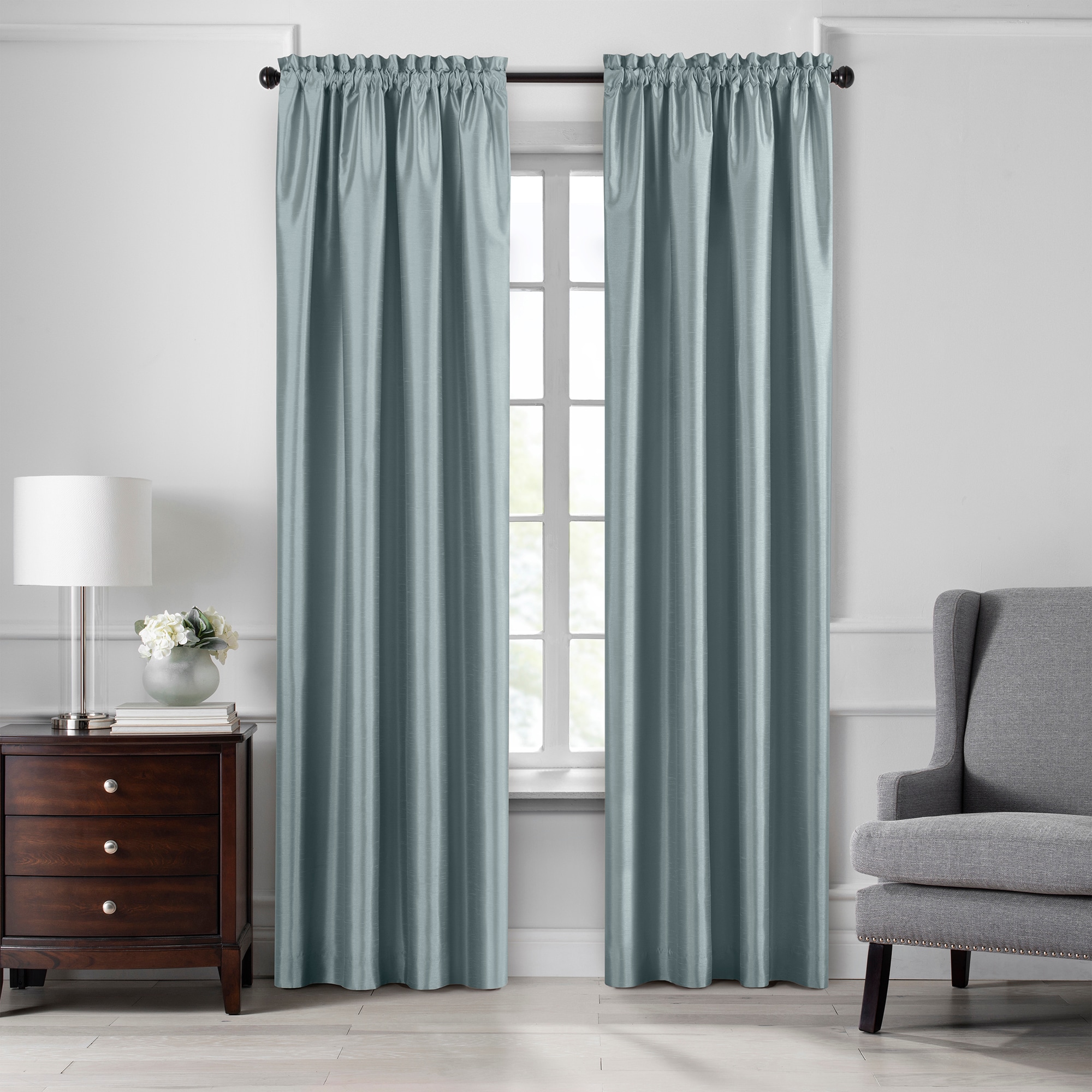 Elrene Home Fashions 739550350623 108-in Mineral Blackout Standard lined Rod pocket Single curtain panel