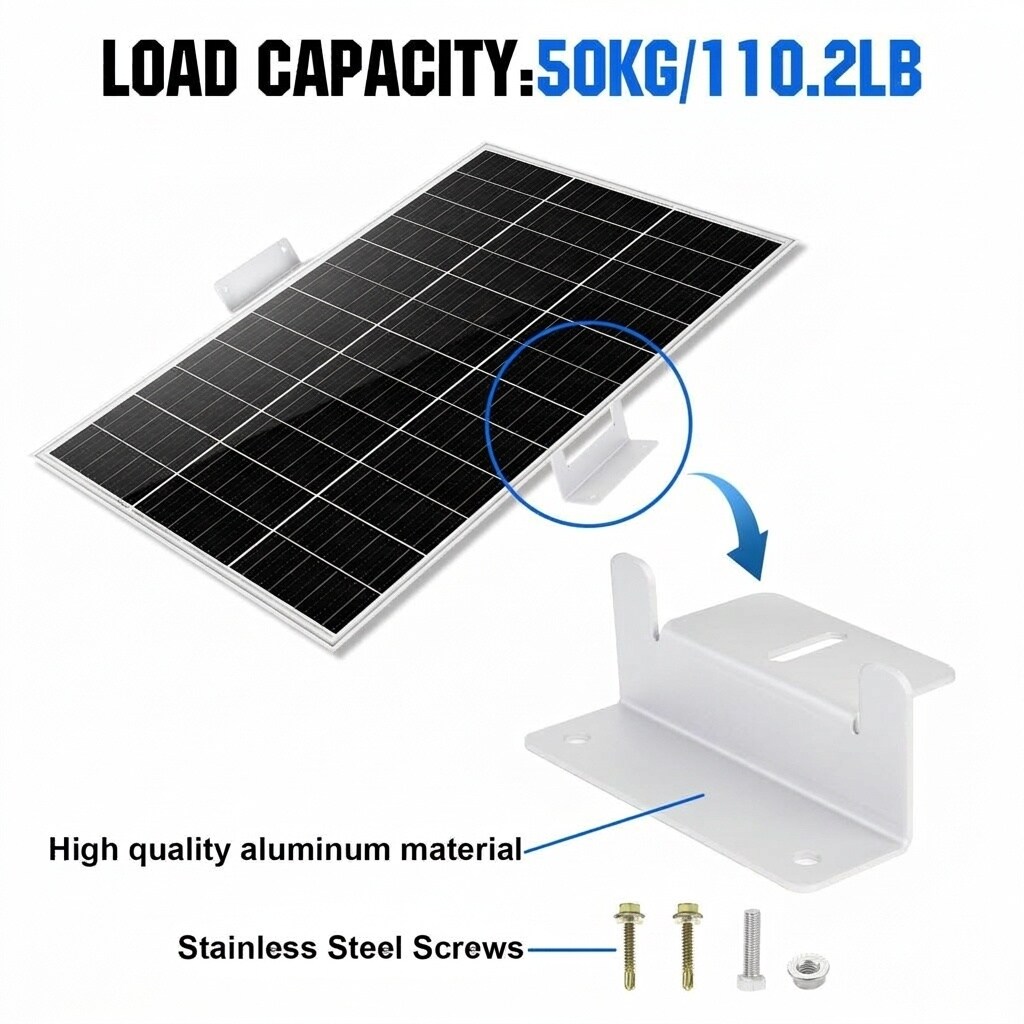Misopily 16 Piece Solar Panel Mounting Bracket Set Lightweight Aluminum ...