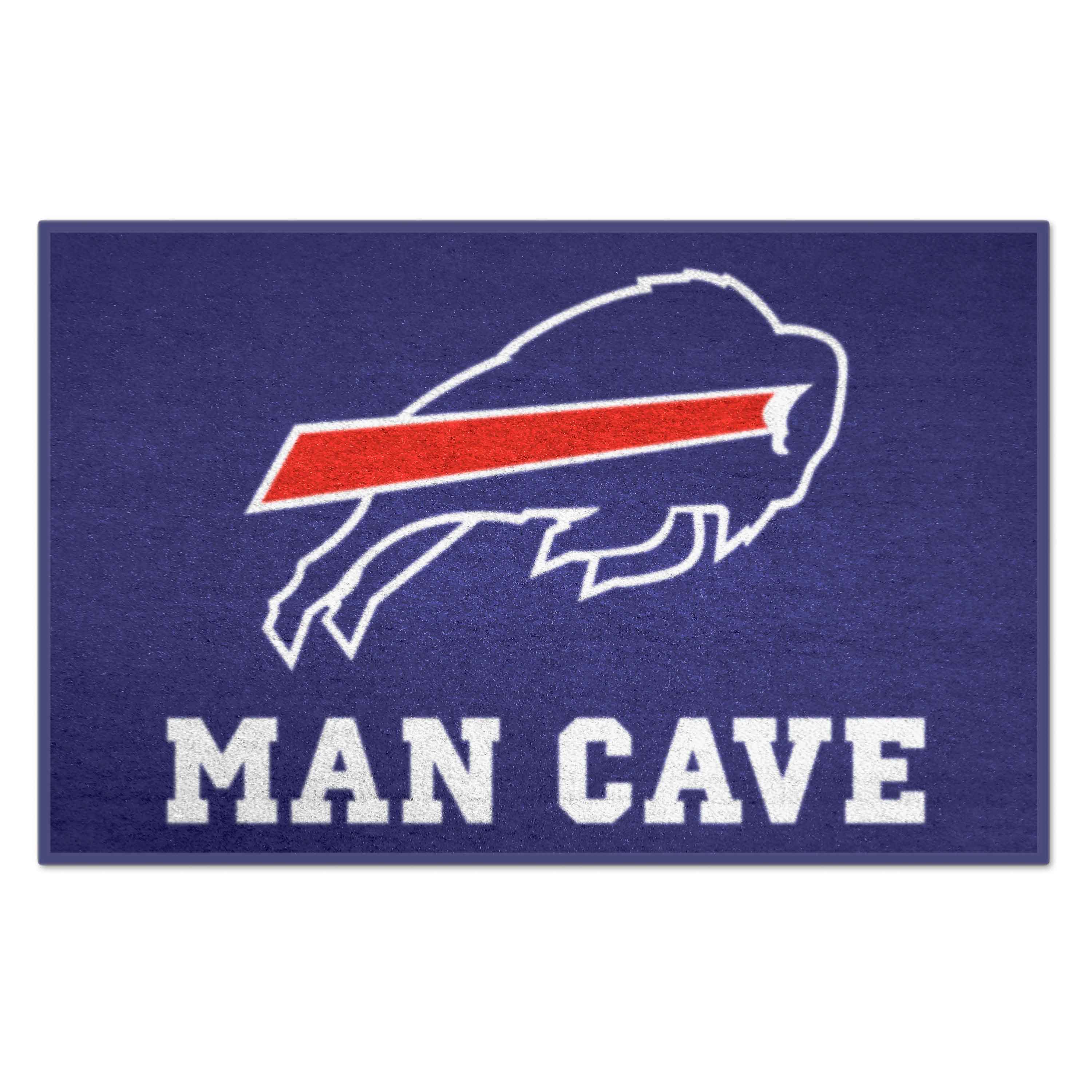 FANMATS 14273 NFL Man Cave Starter 2 x 3 (ft) Tufted Nylon Blue Rectangular Indoor Throw rug