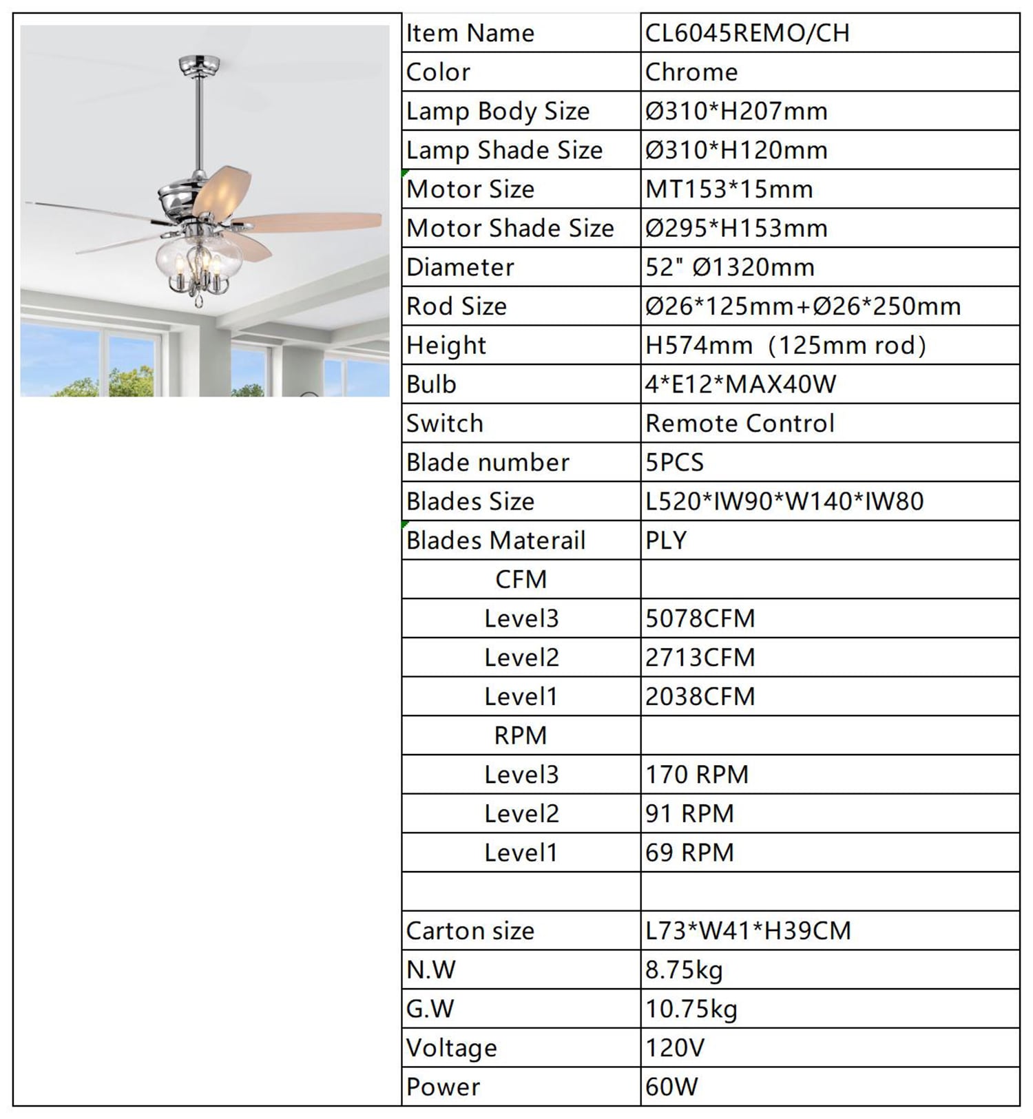 SINOFURN SYB570023CH Ceiling-Fans - View #9