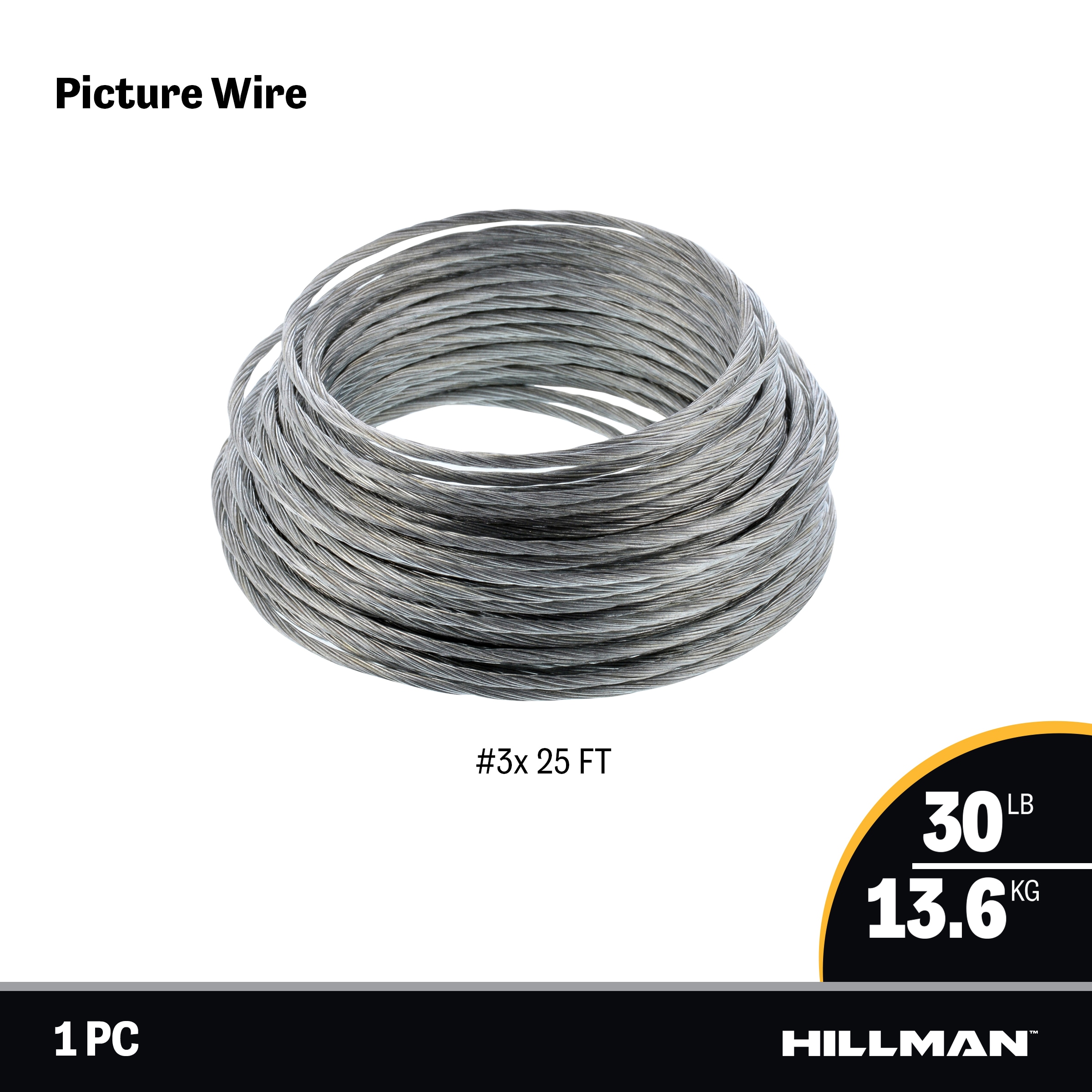 Hillman #3x25-ft Picture Wire