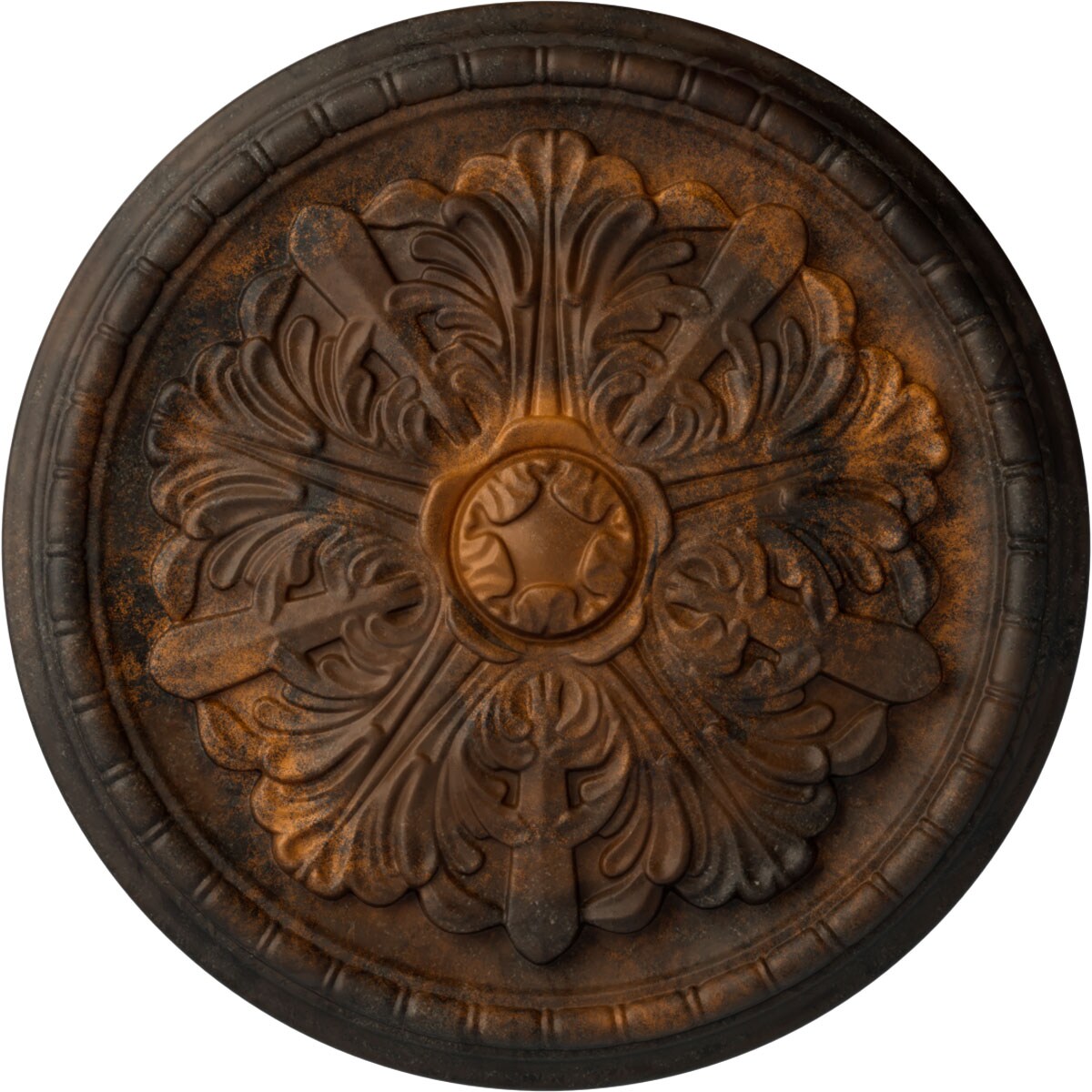 Ekena Millwork CM17WARUS Washington 17.125-in W x 17.125-in L Painted Rust Polyurethane Whole Ceiling Medallion