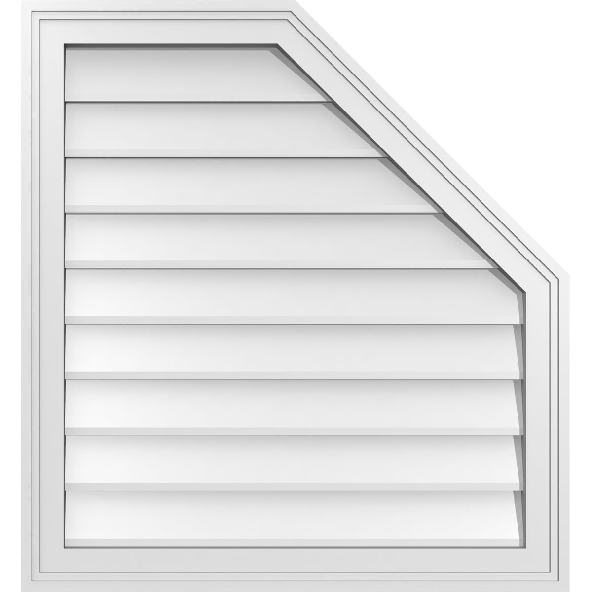 Ekena Millwork GVPOR26X2802SN 26-Inches x 28-Inches Off-white Octagon PVC Gable Louver Vent
