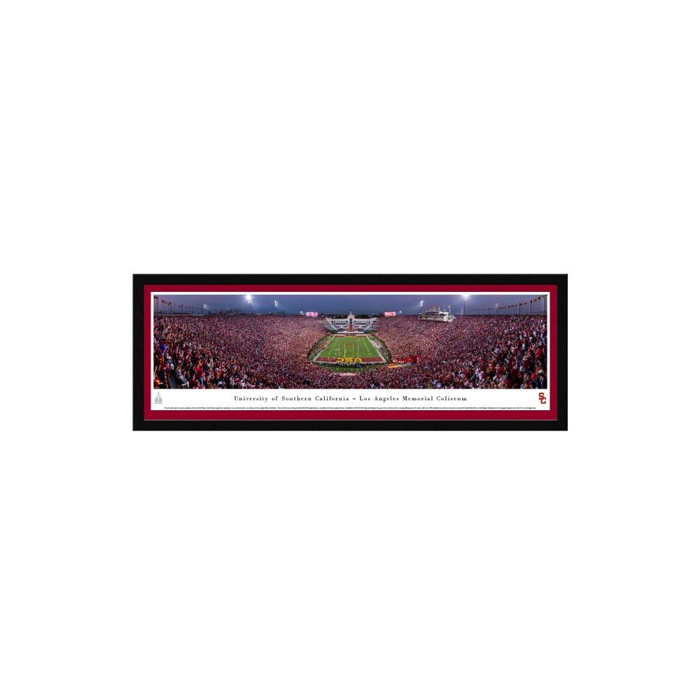 Blakeway Panoramas USC3M USC Trojans Usc Trojans James Blakeway Black Metal Framed 15.5-in H x 42-in W Sports Paper Print