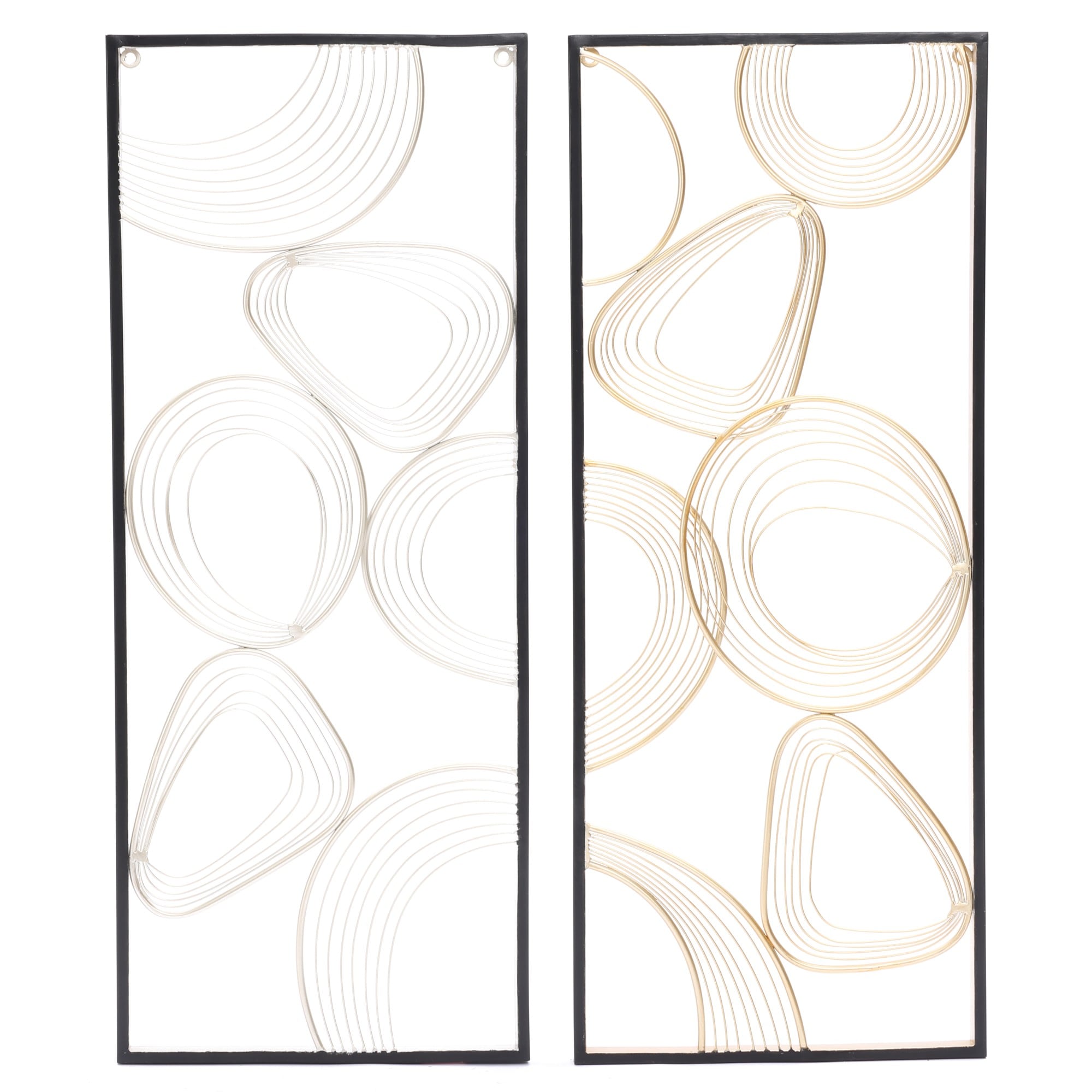 LuxenHome WHA1725 13-in W x 32.3-in H Metal Abstract Abstract Wall accent